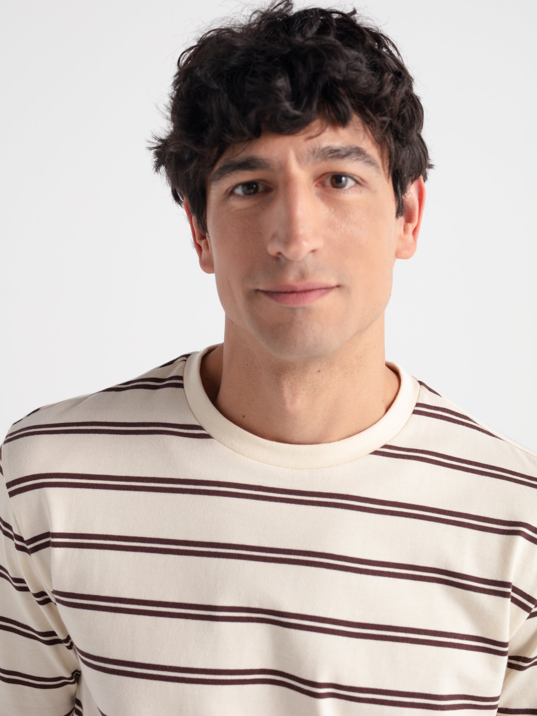 Long-sleeved striped shirt