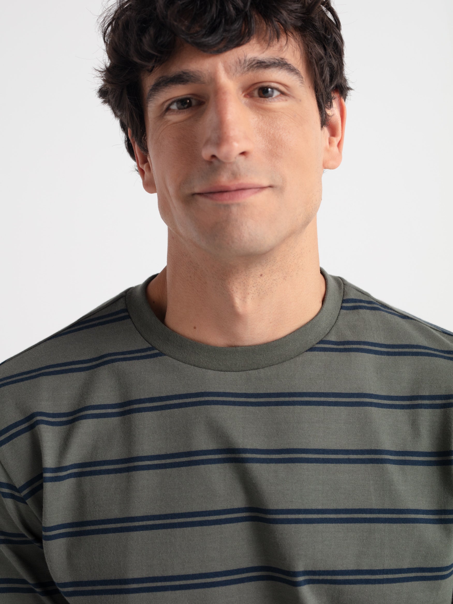 Long-sleeved striped shirt