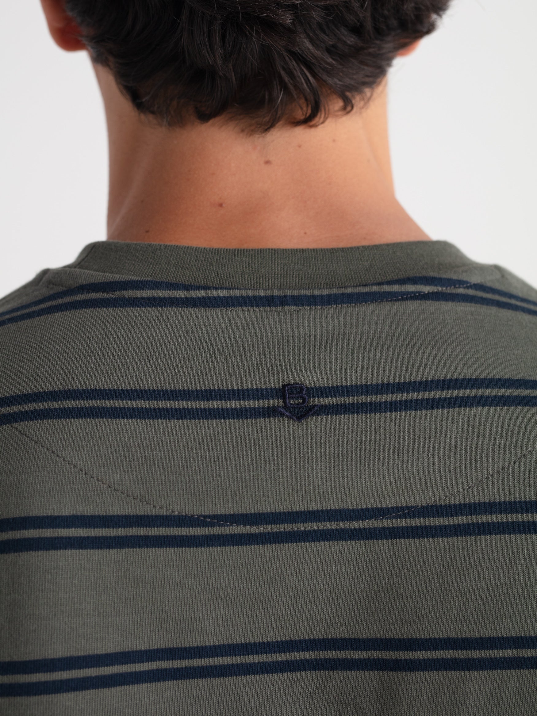Long-sleeved striped shirt