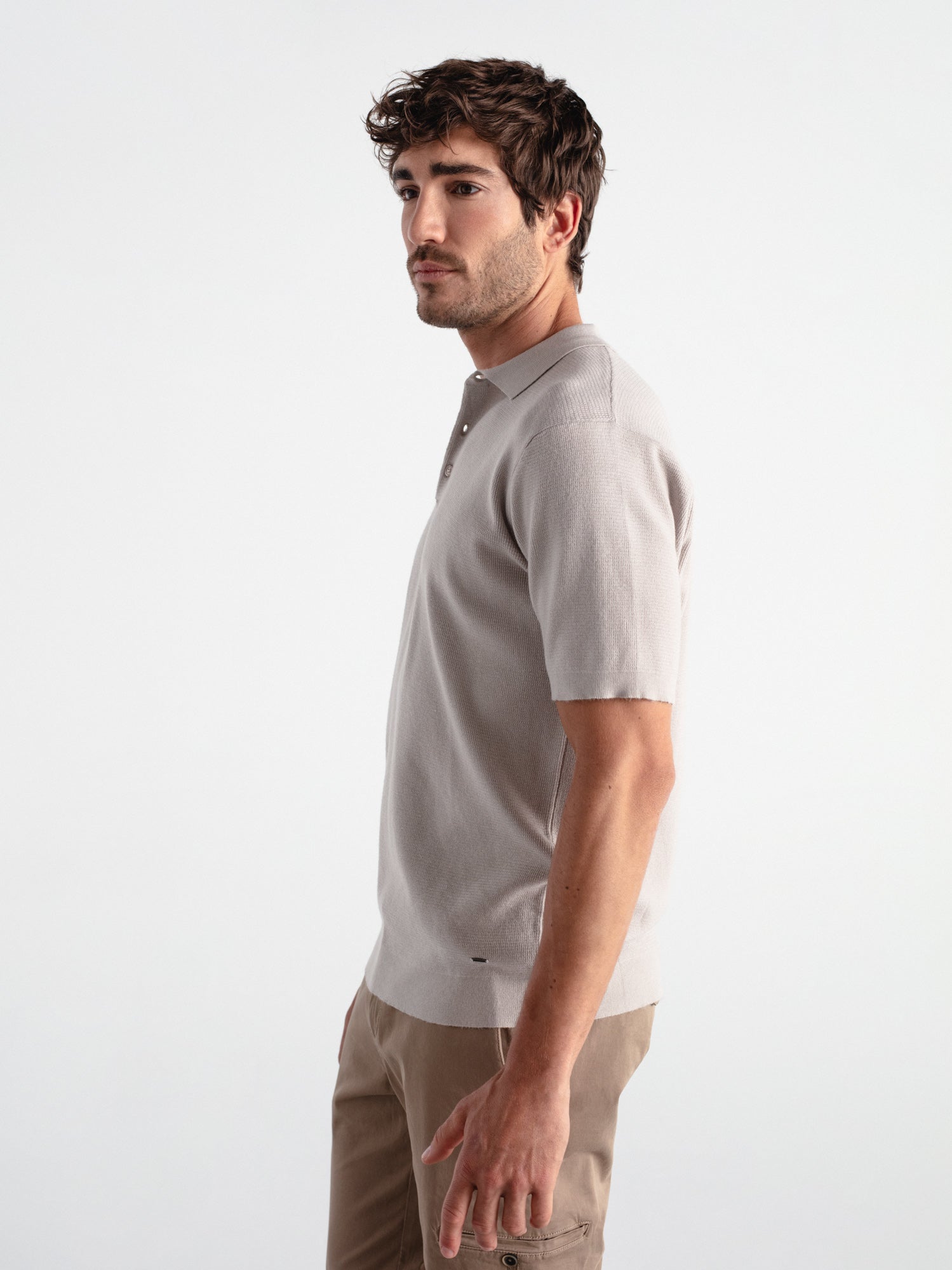 Cotton polo shirt structure
