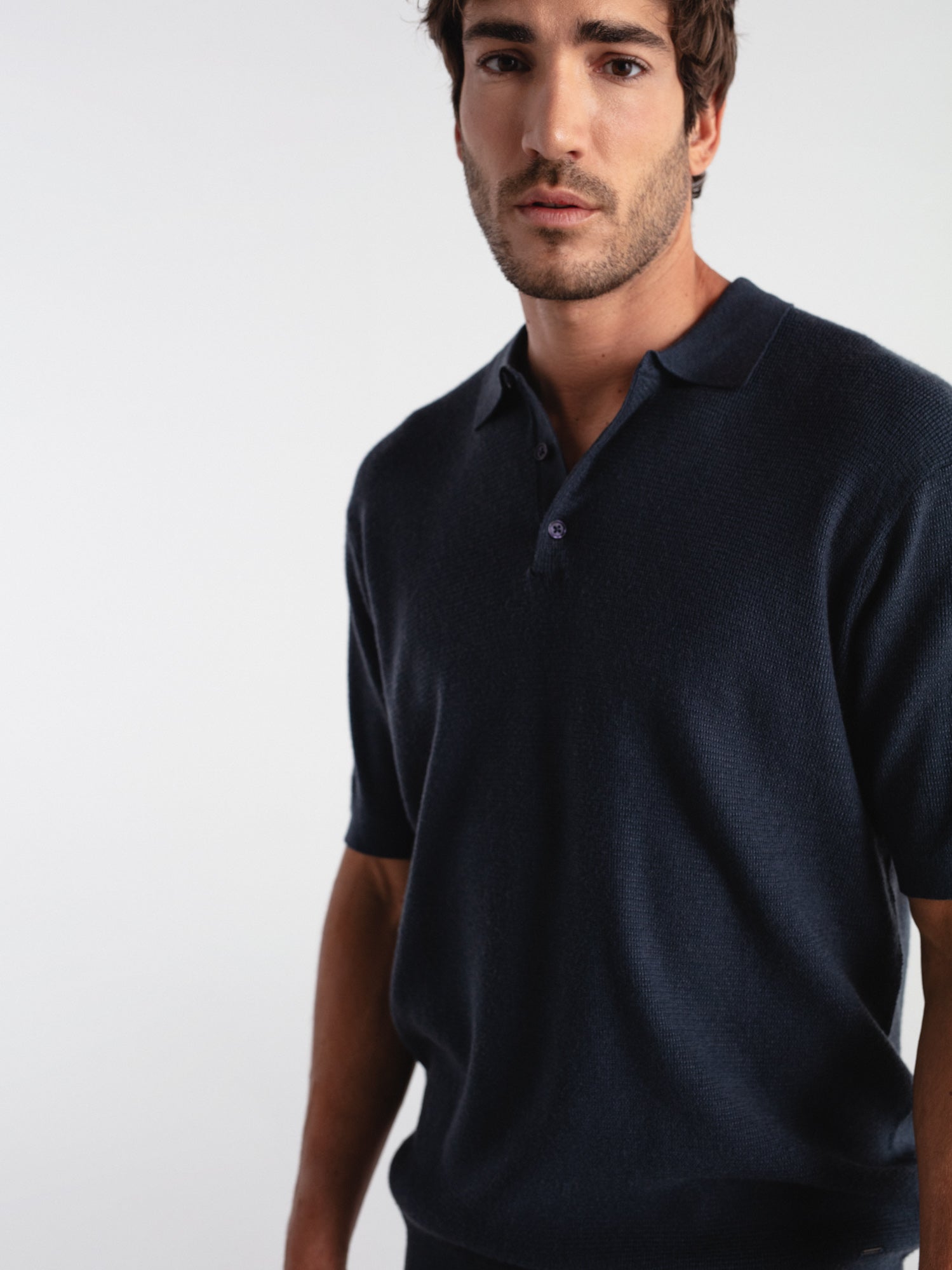 Cotton polo shirt structure