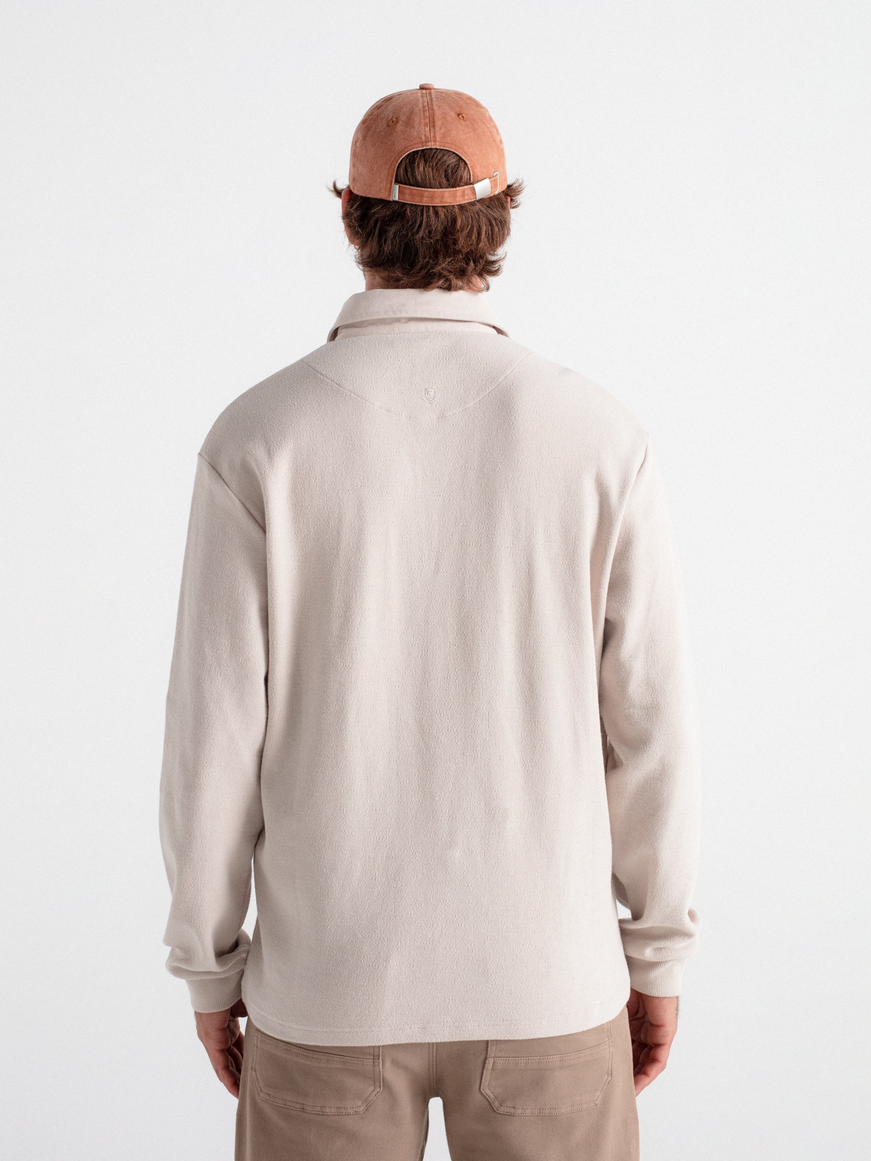 Long sleeve polo shirt structure