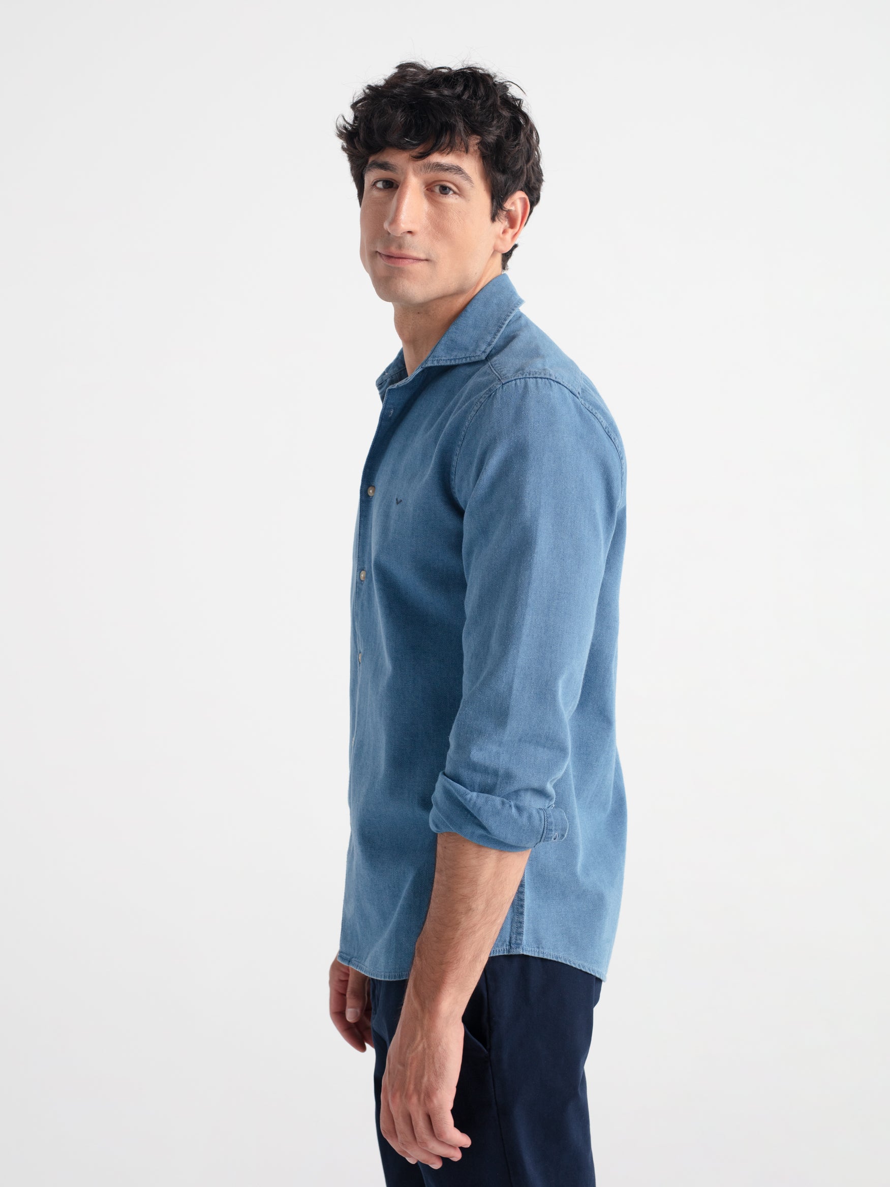 Denim structured shirt