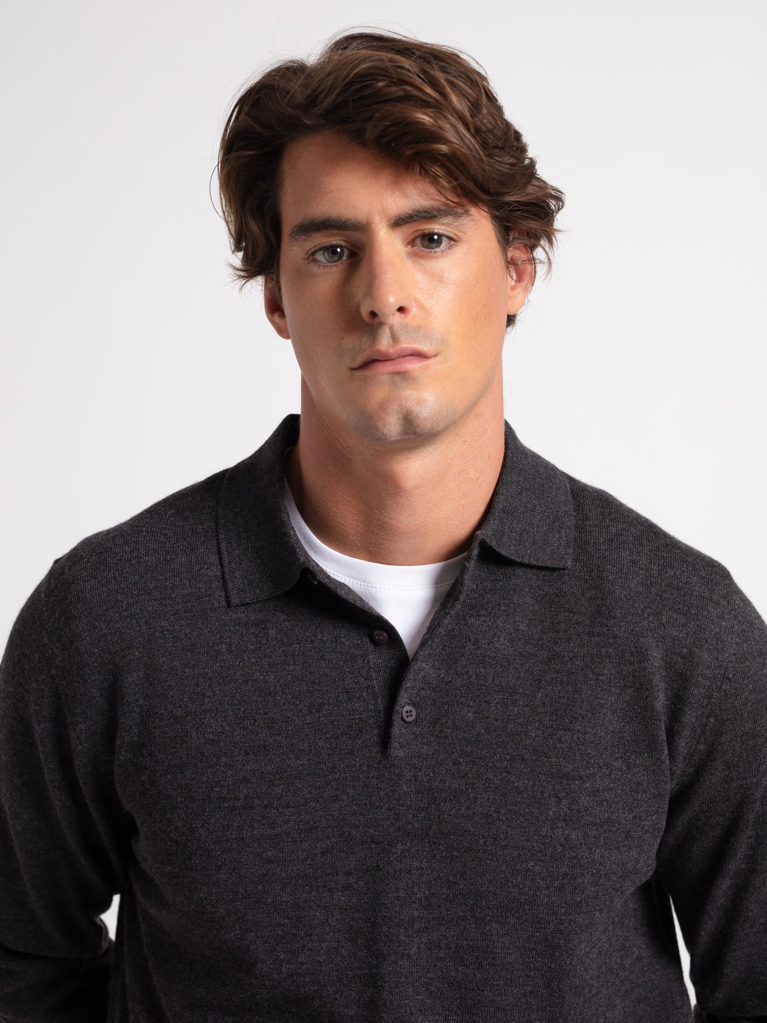 Jersey lana cuello polo