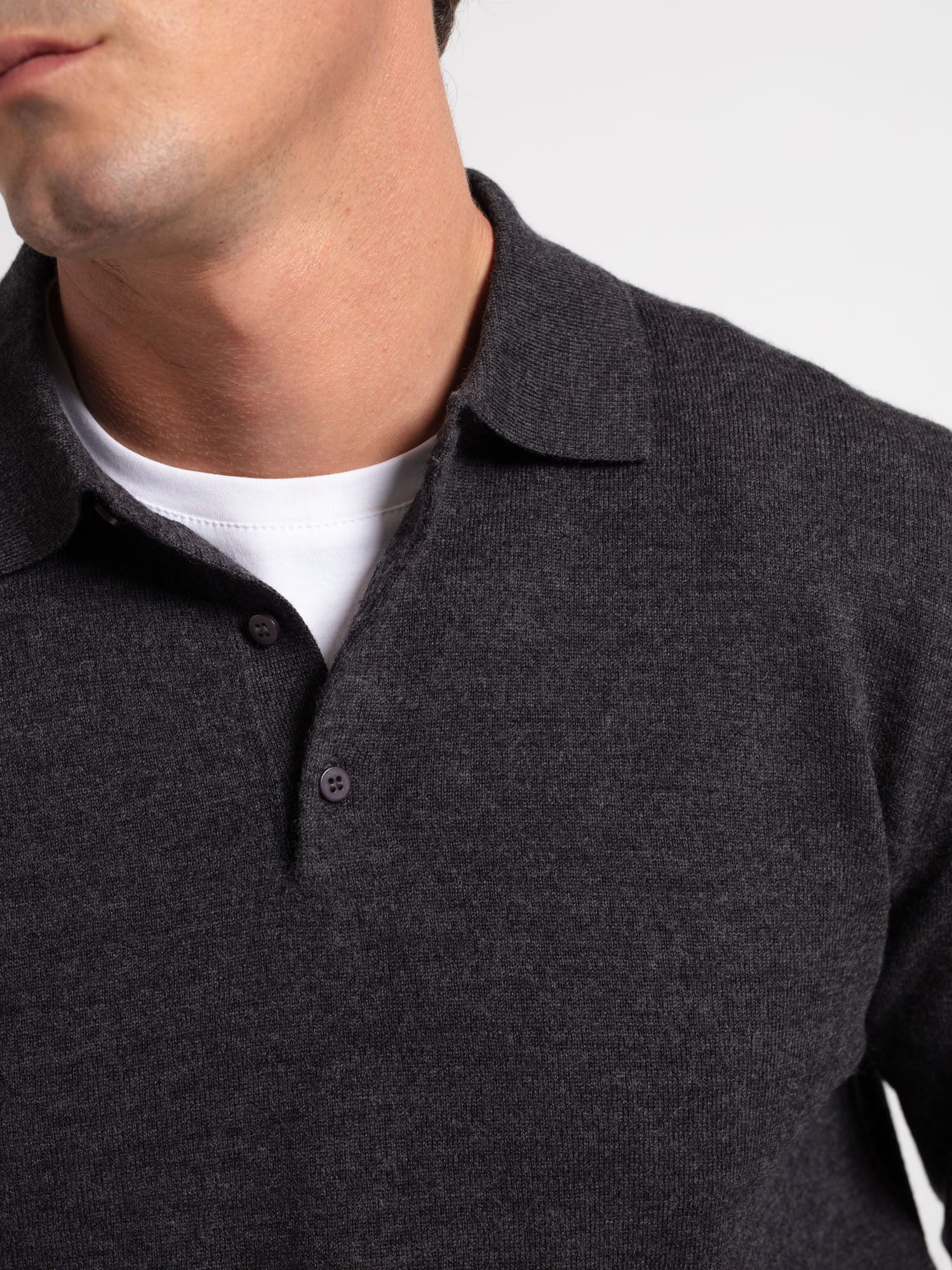 Jersey lana cuello polo