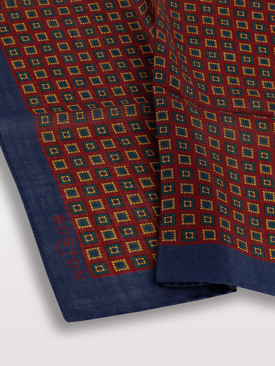 Printed wool scarf
