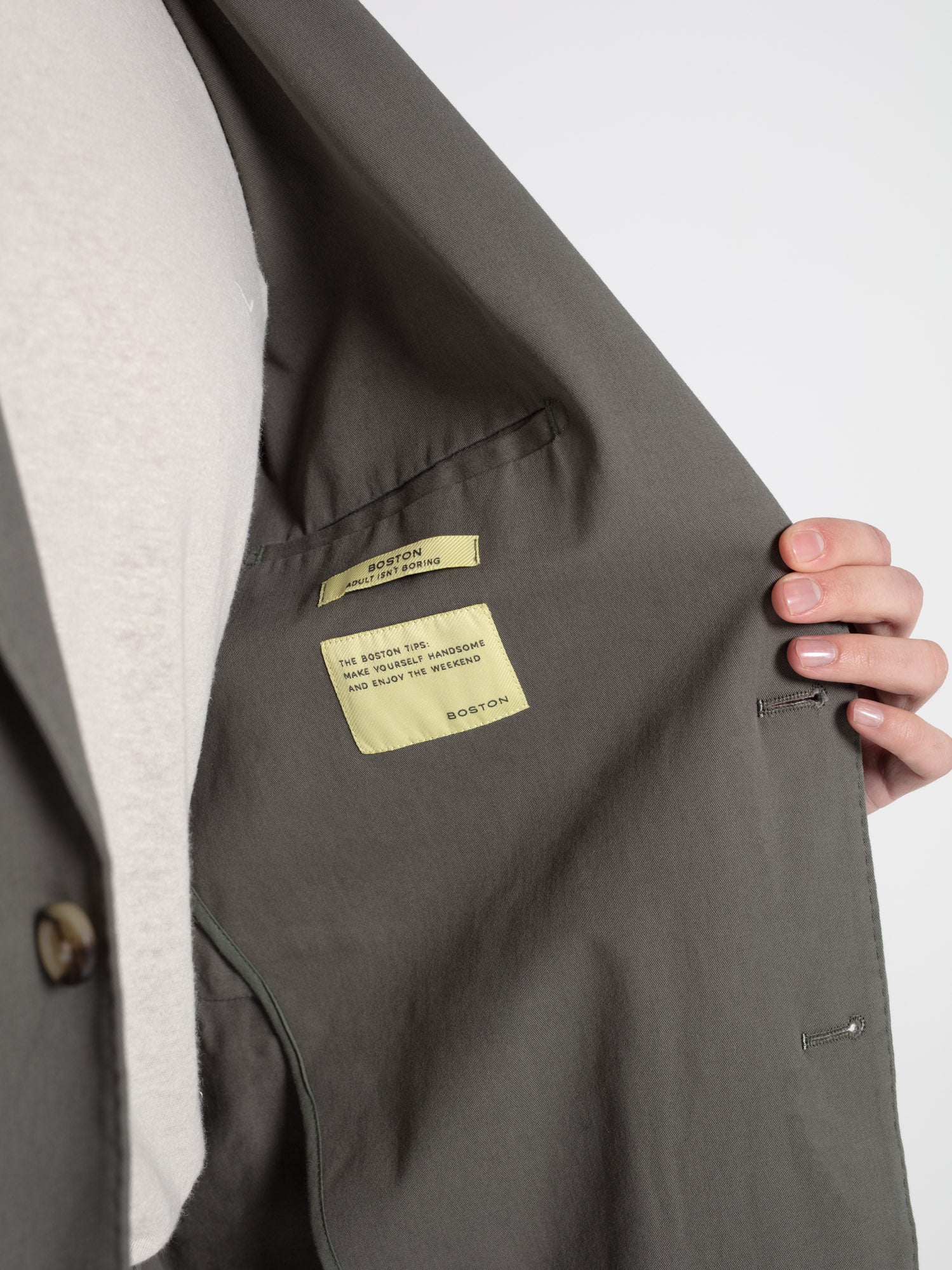 Plain cotton casual blazer