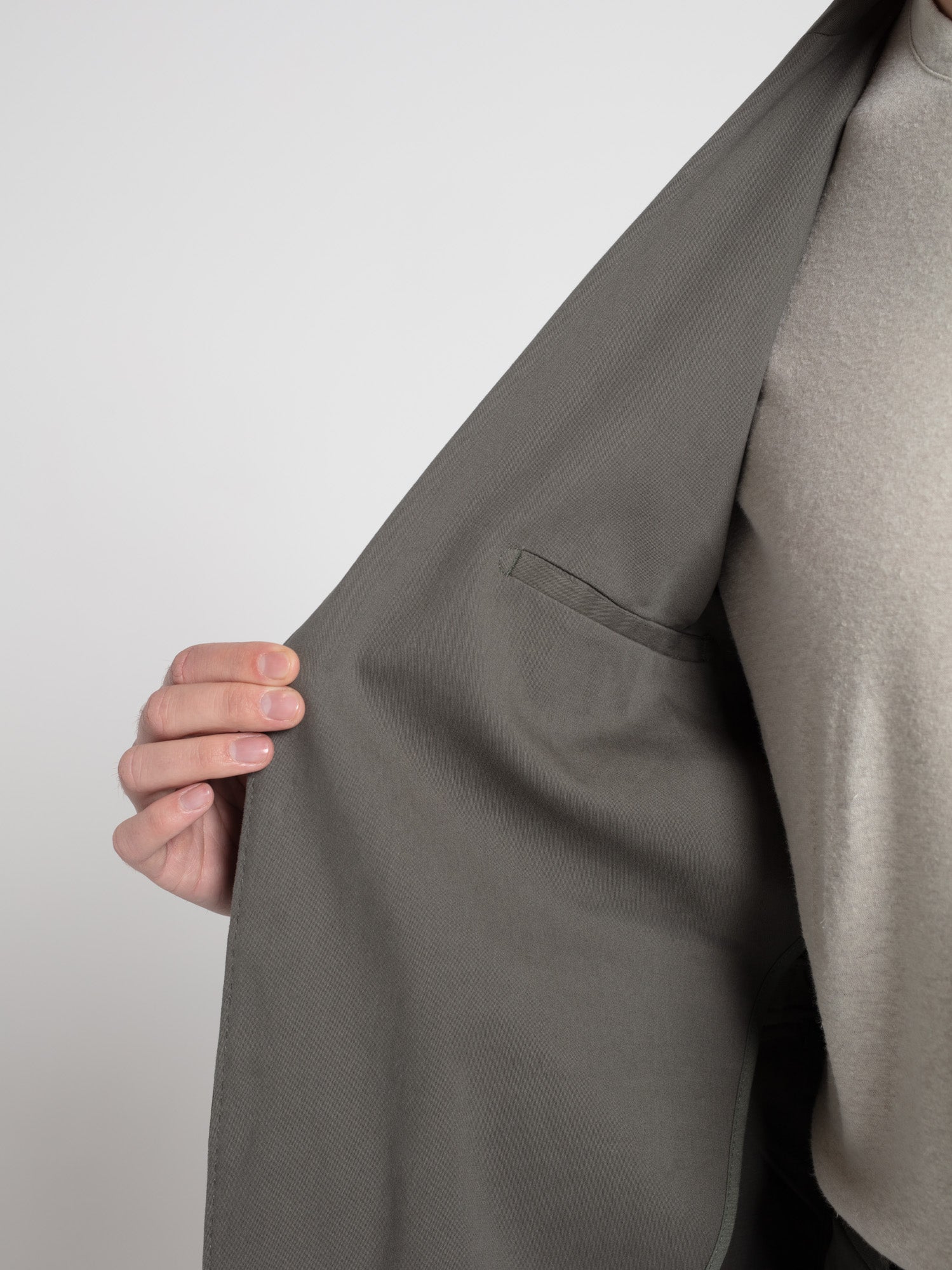 Plain cotton casual blazer