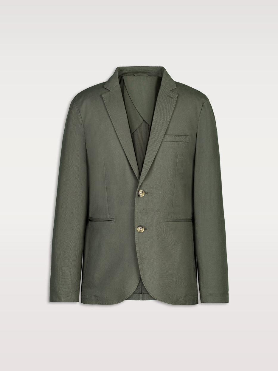 Plain cotton casual blazer