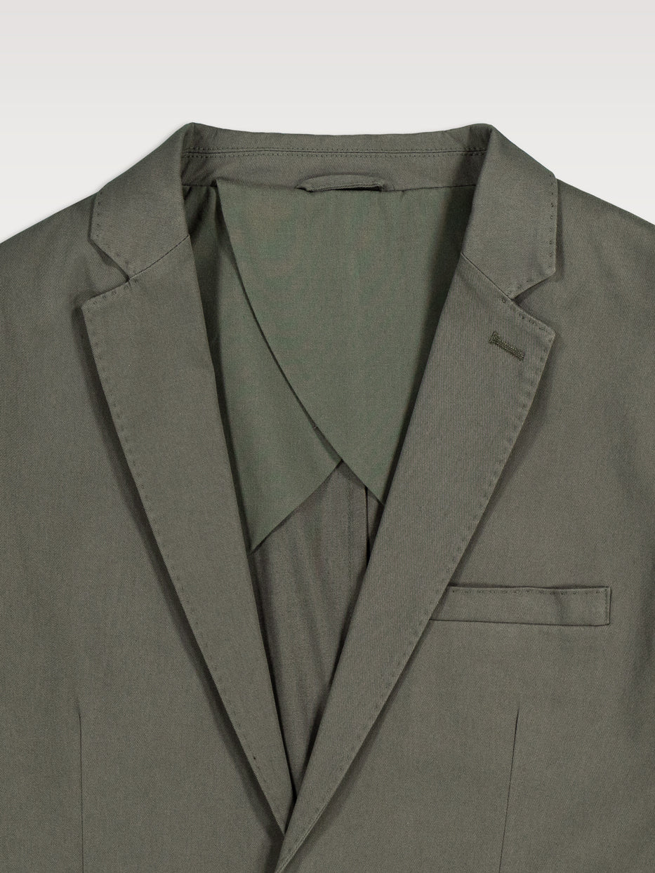 Plain cotton casual blazer
