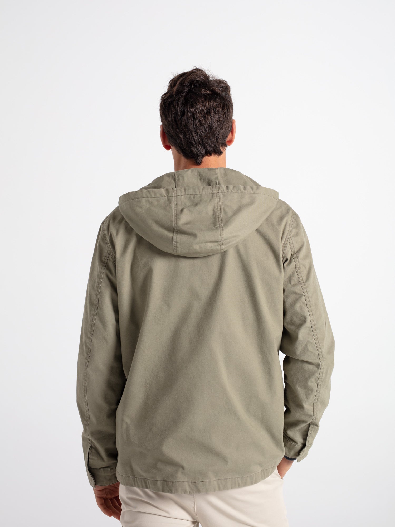 Worker jacket with hood