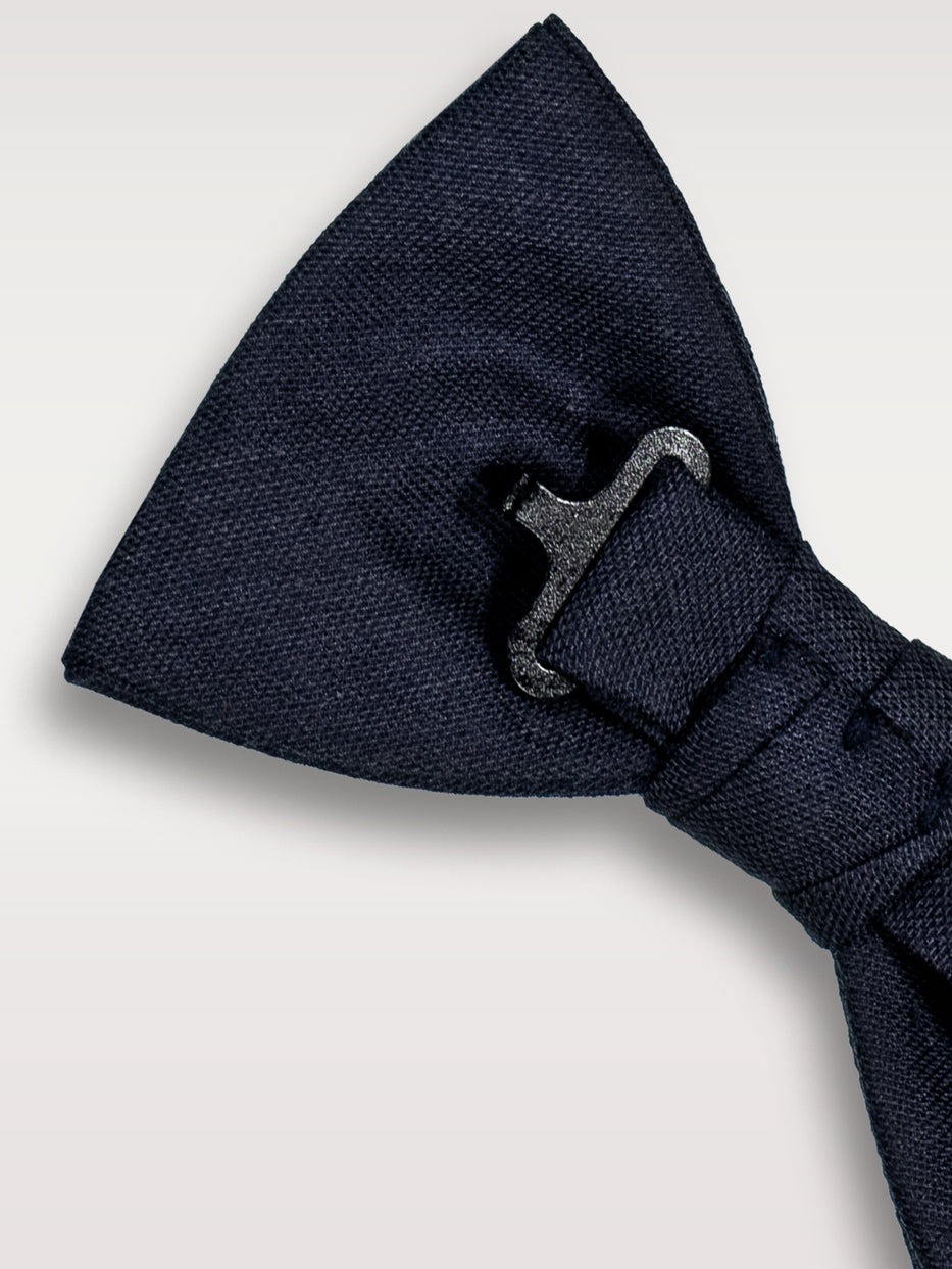 Plain silk bow tie