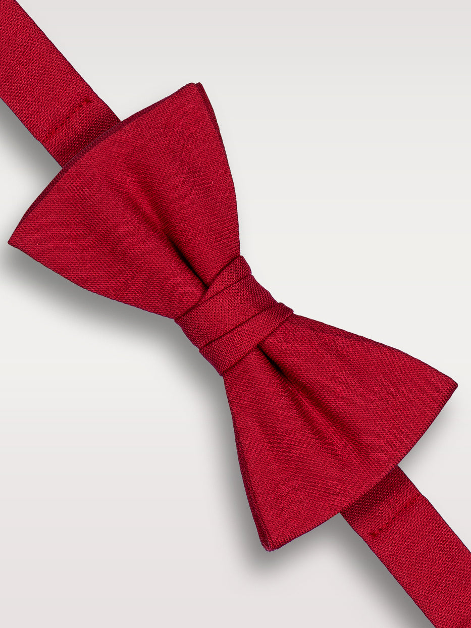 Plain silk bow tie
