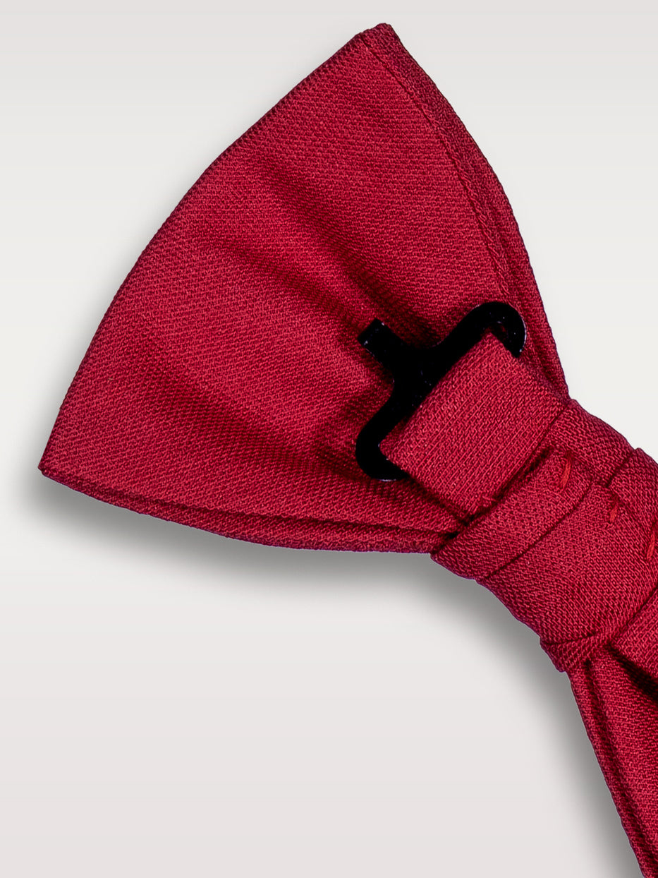 Plain silk bow tie
