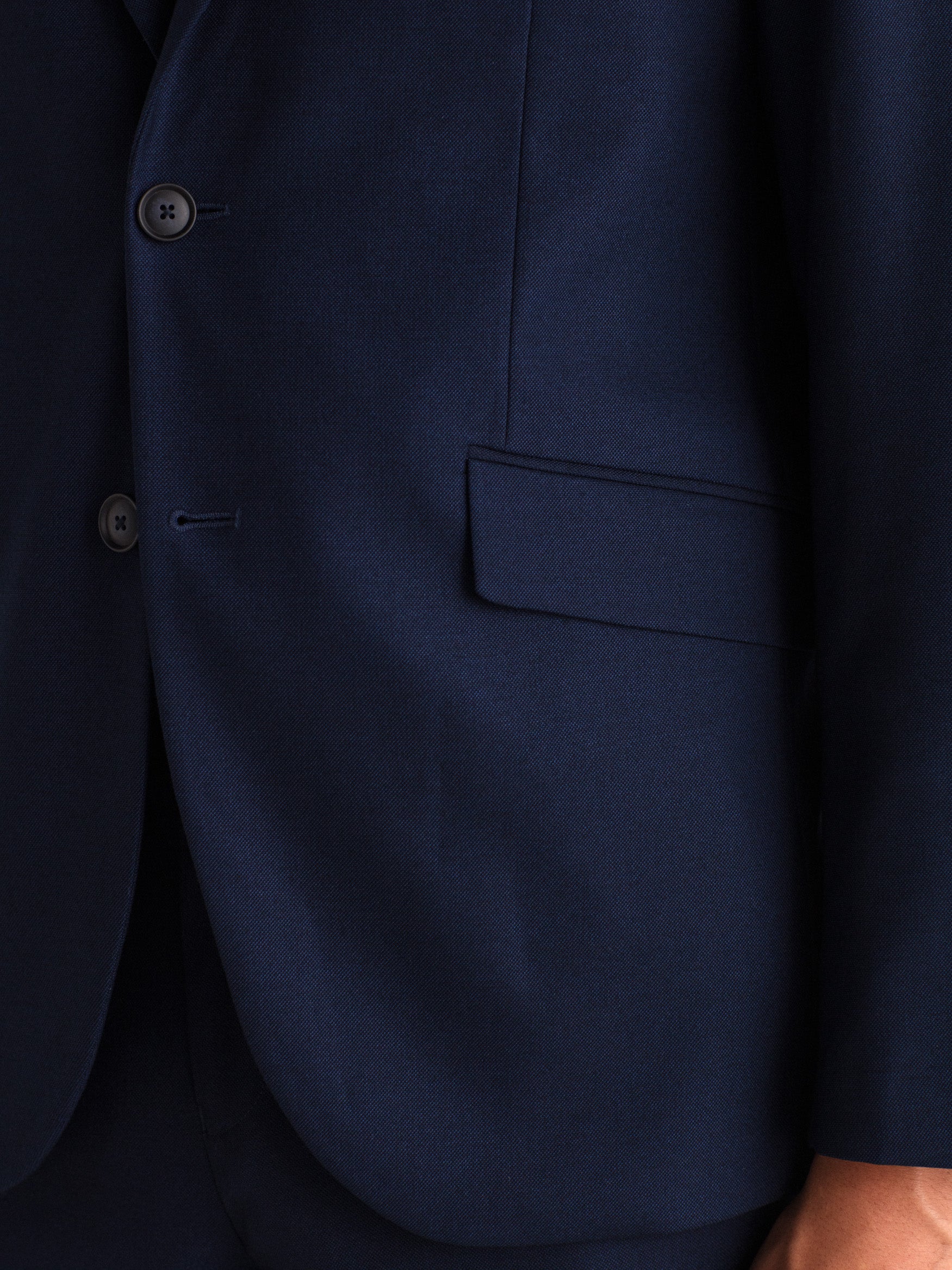 Plain, slim-fit suit jacket