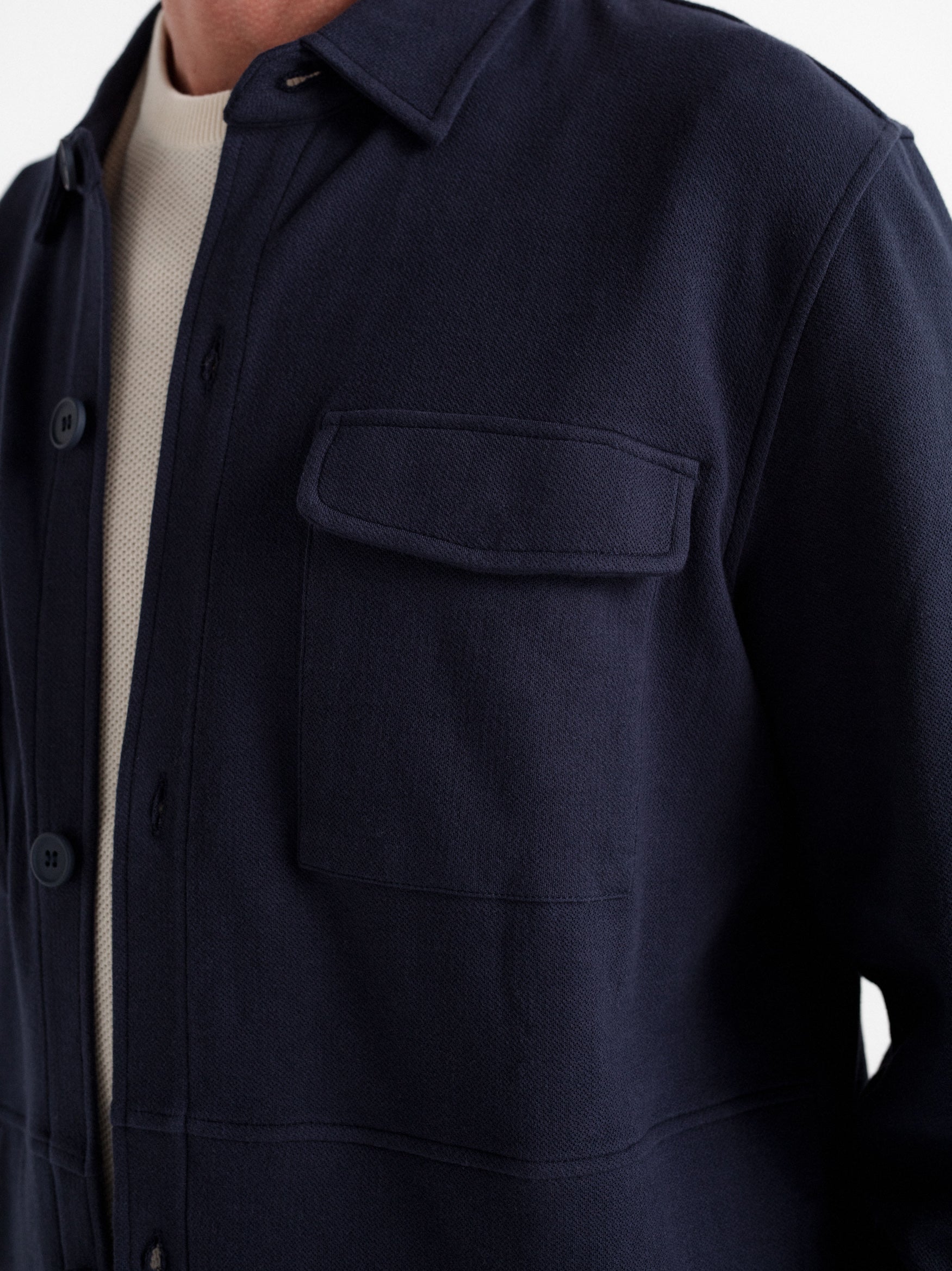 Smart knit overshirt
