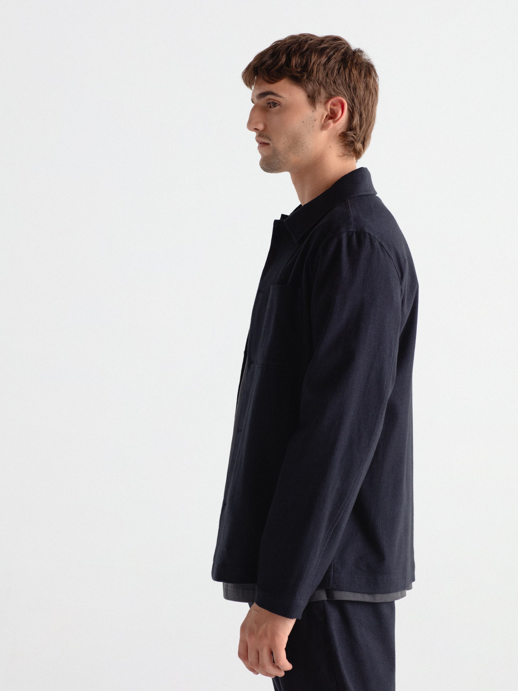 Diplomatic stripe overshirt