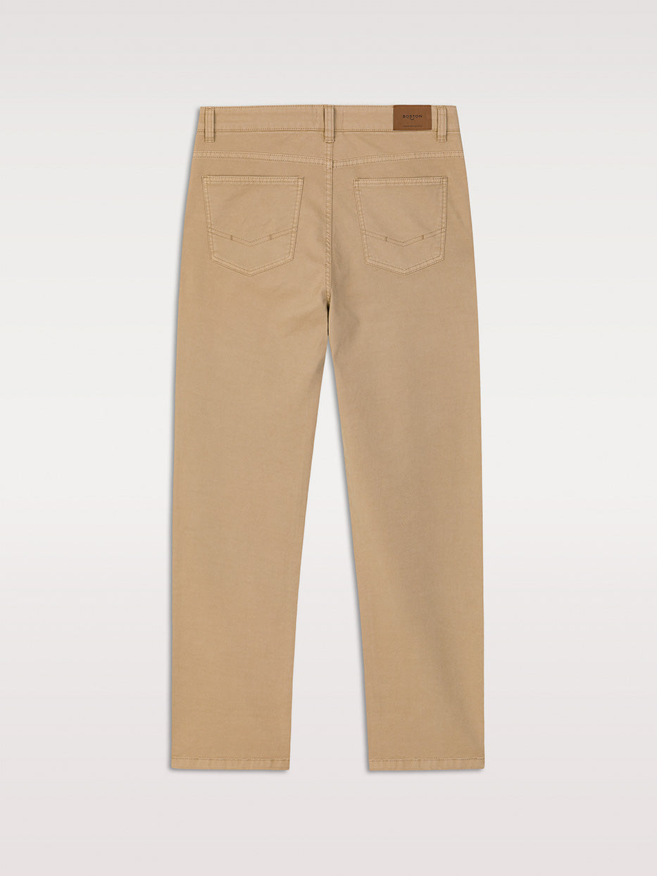 Slim fit twill trousers