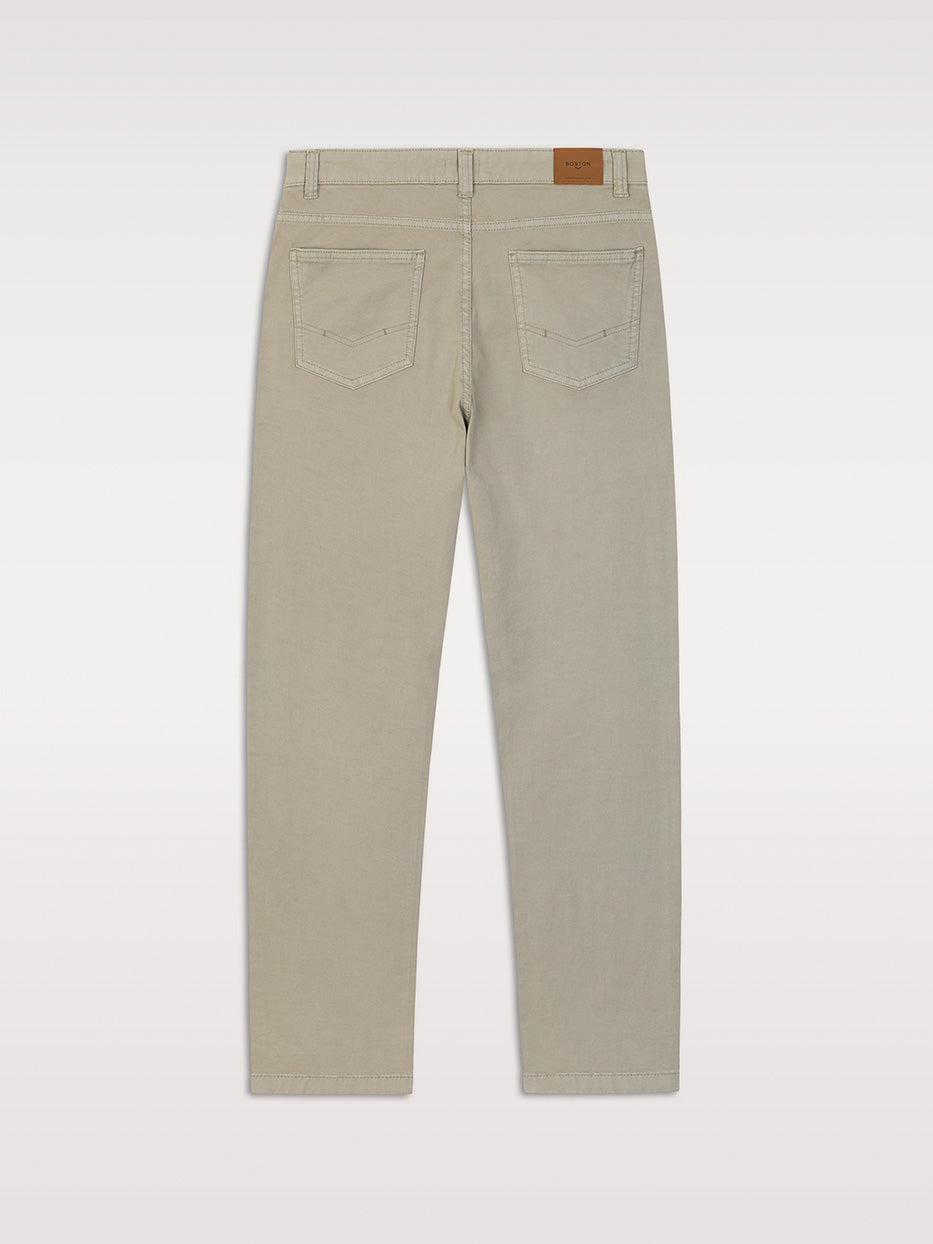 Pantalón slim fit sarga