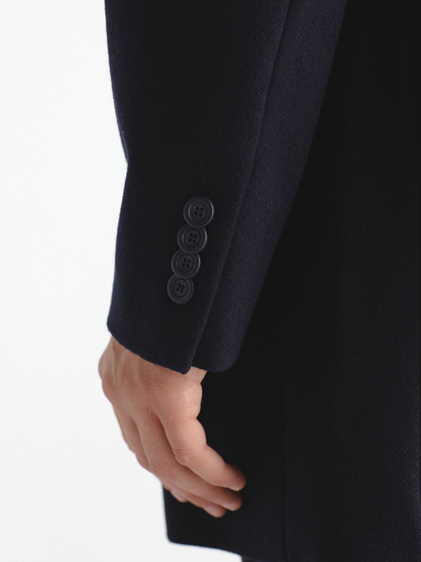 Abrigo lana cuello chimenea