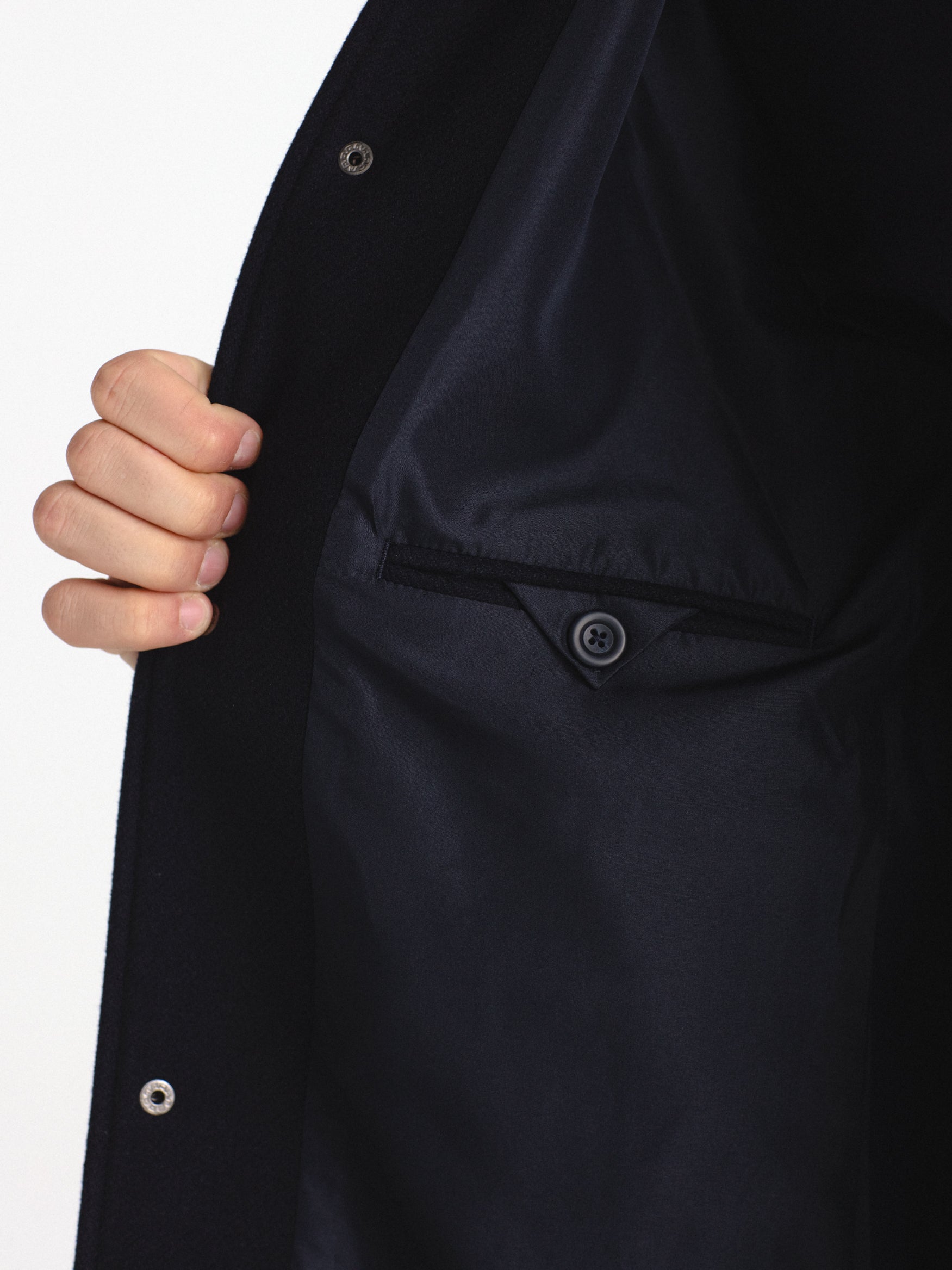 Abrigo lana cuello chimenea