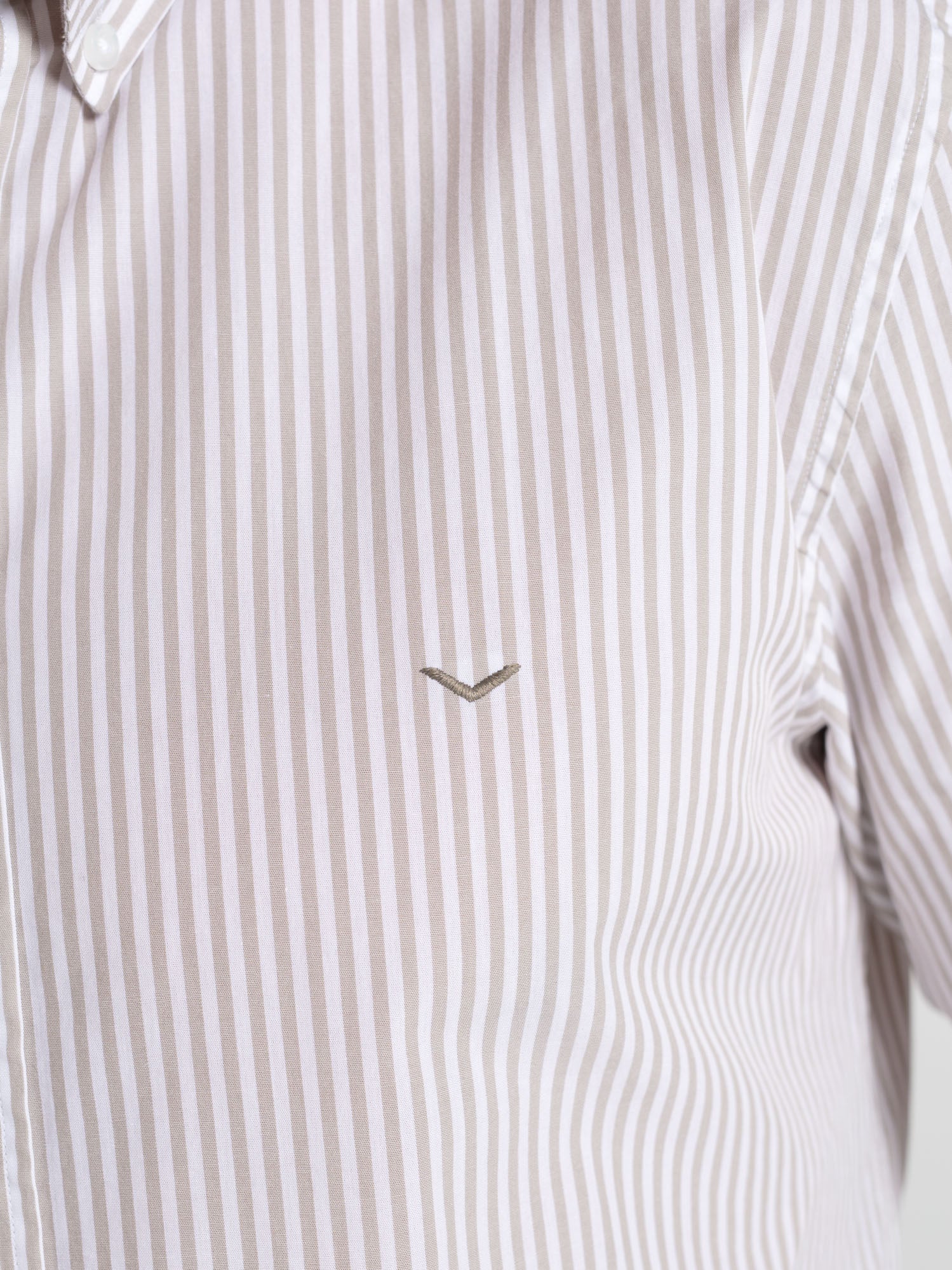 Camisa regular fit 100% algodón popelín rayas