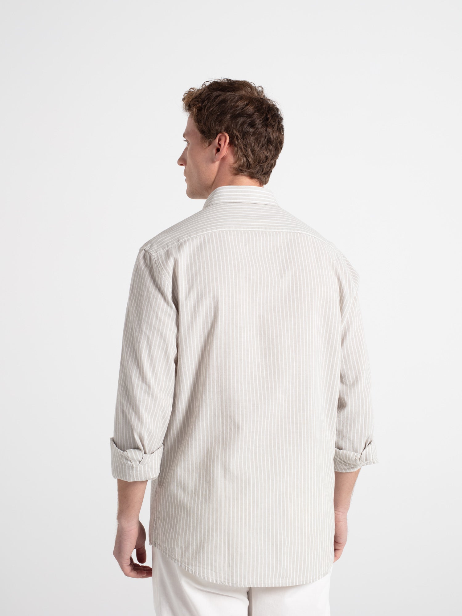 Camisa lino rayas