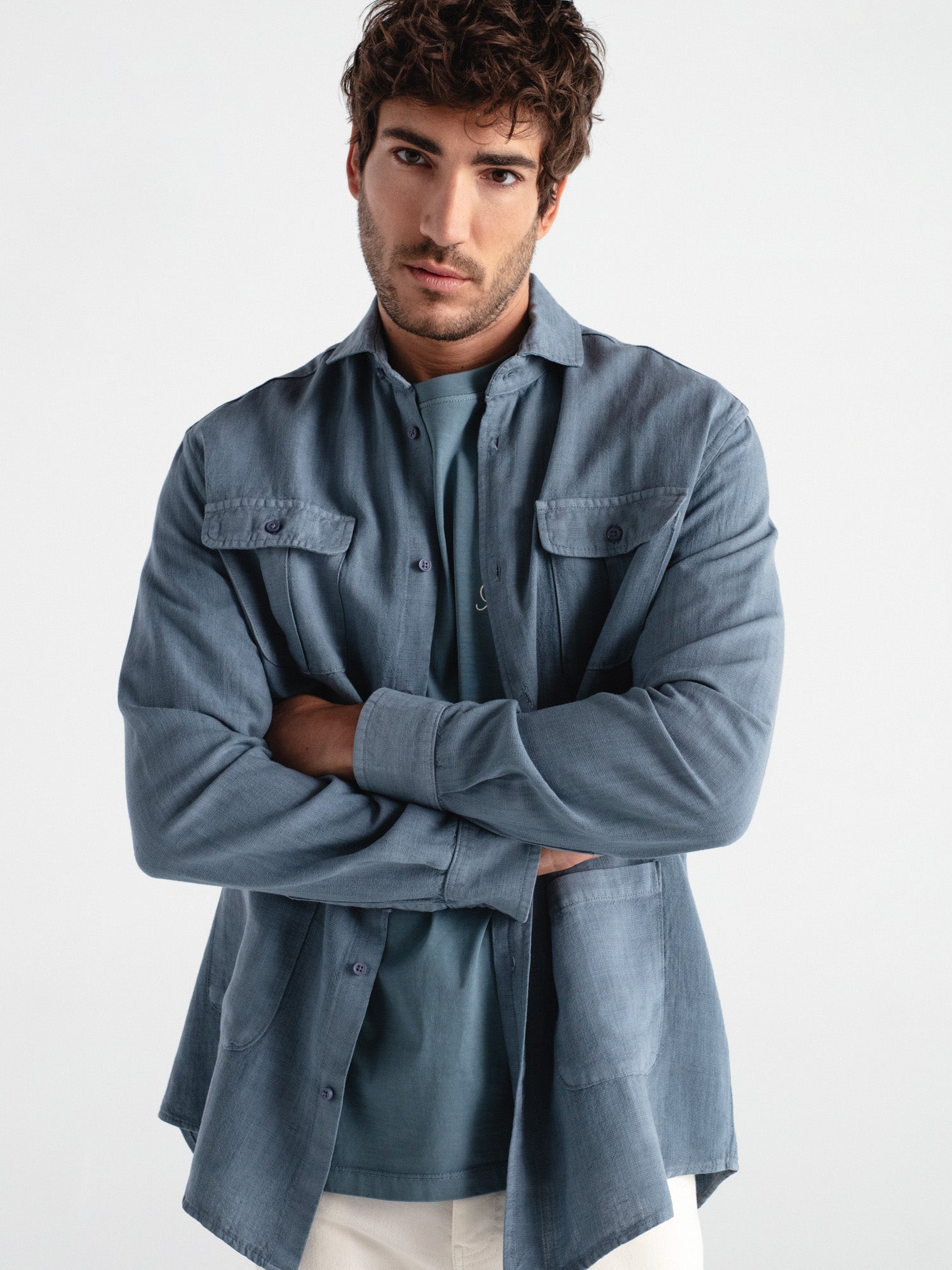 Camisa lino guayabera