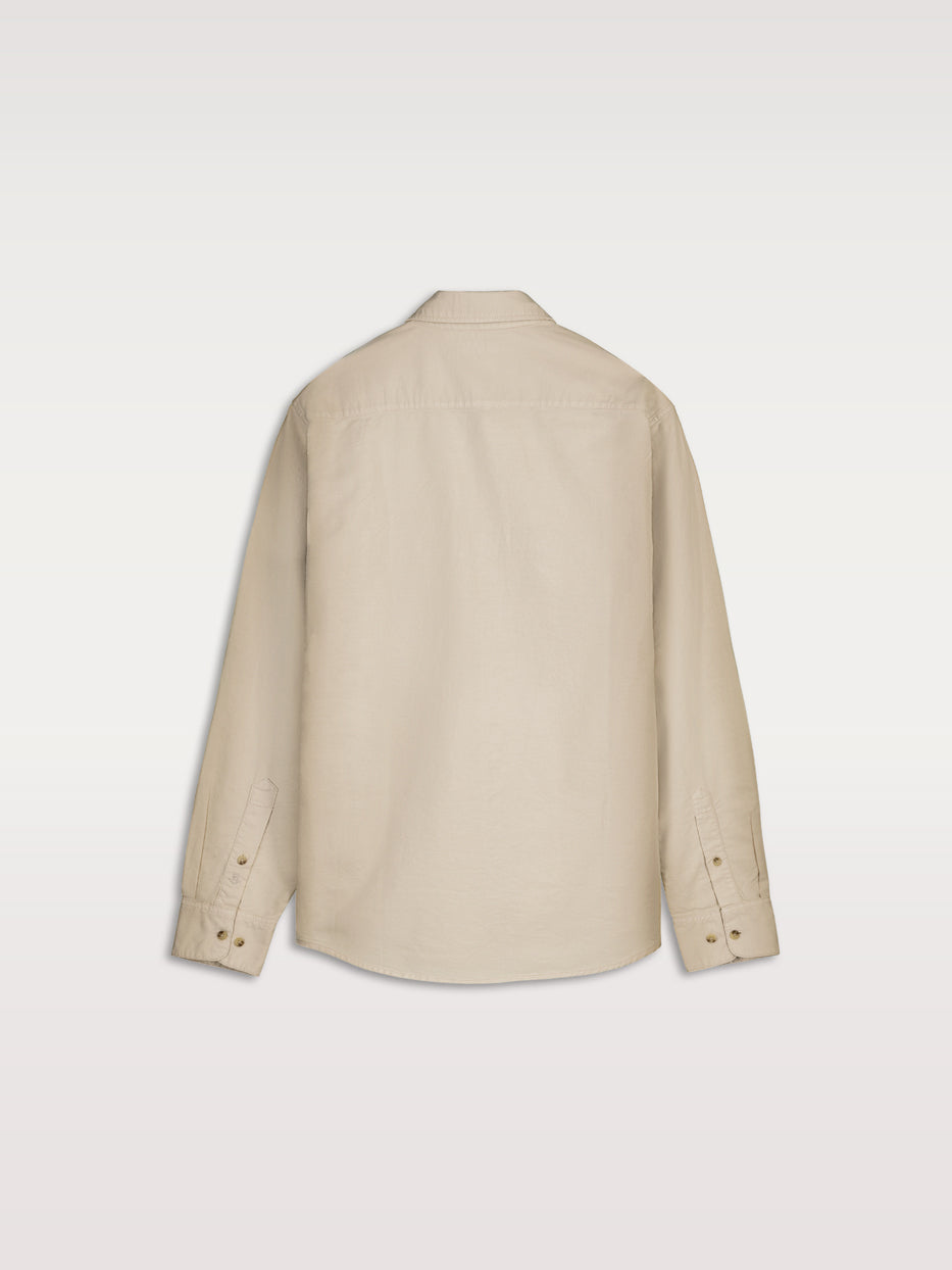 Camisa regular oxford doble bolsillo