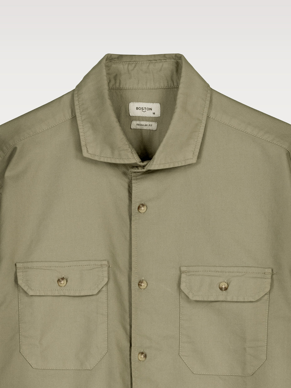 Camisa regular oxford doble bolsillo