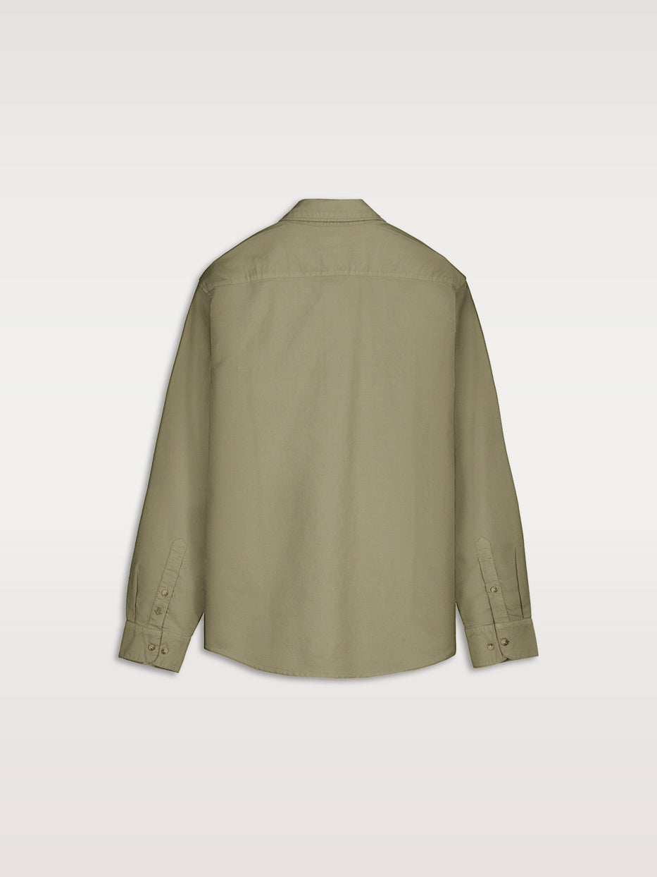 Camisa regular oxford doble bolsillo