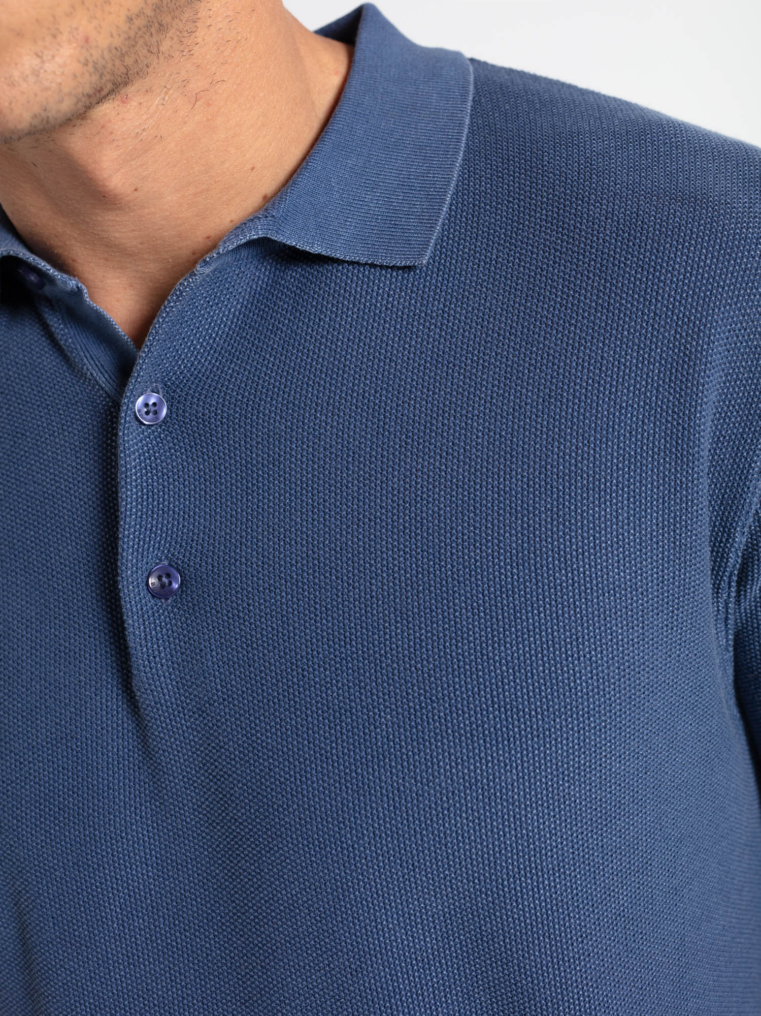 Jersey algodón cuello polo