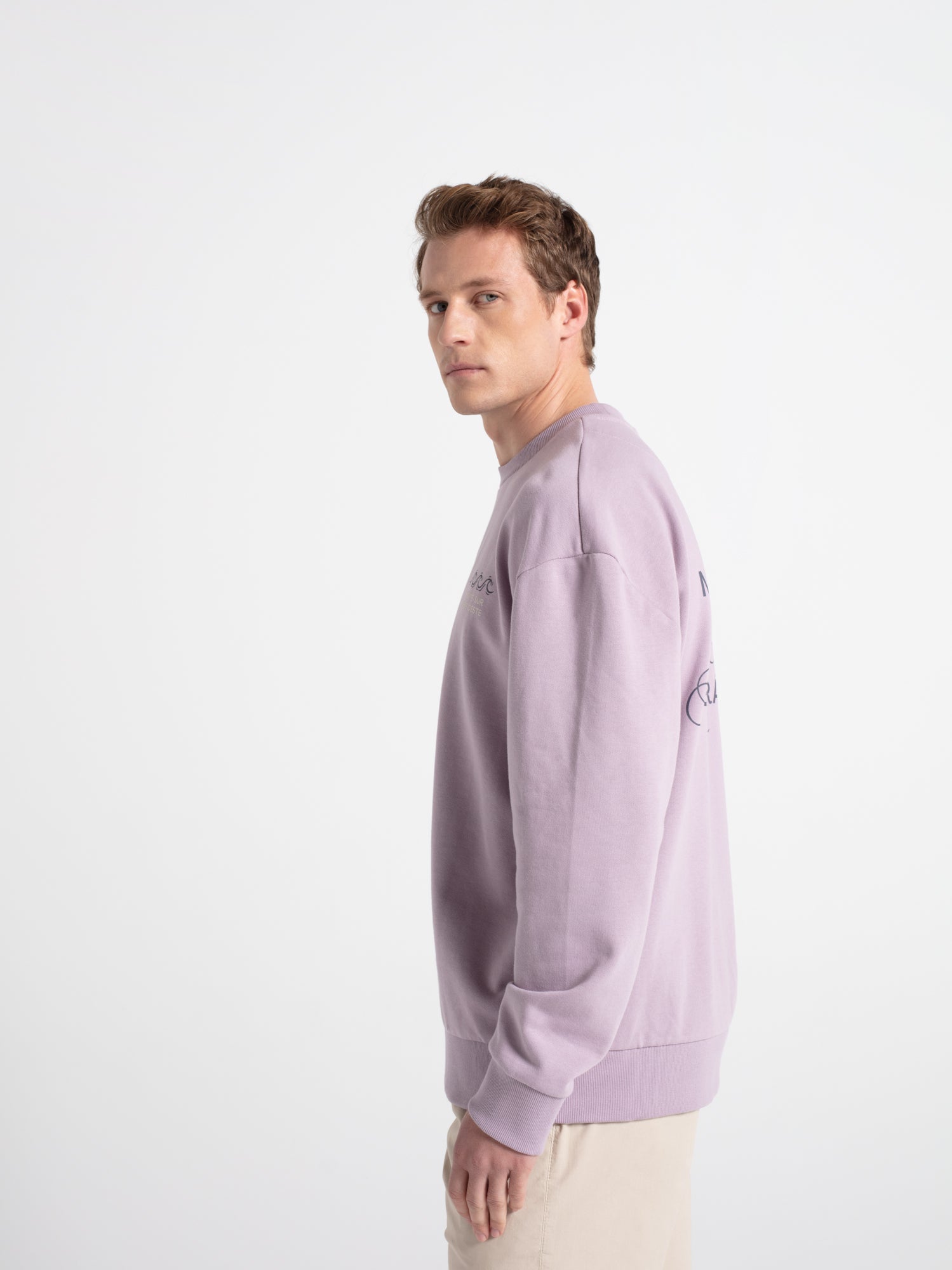 Sudadera oversize gráfica letras