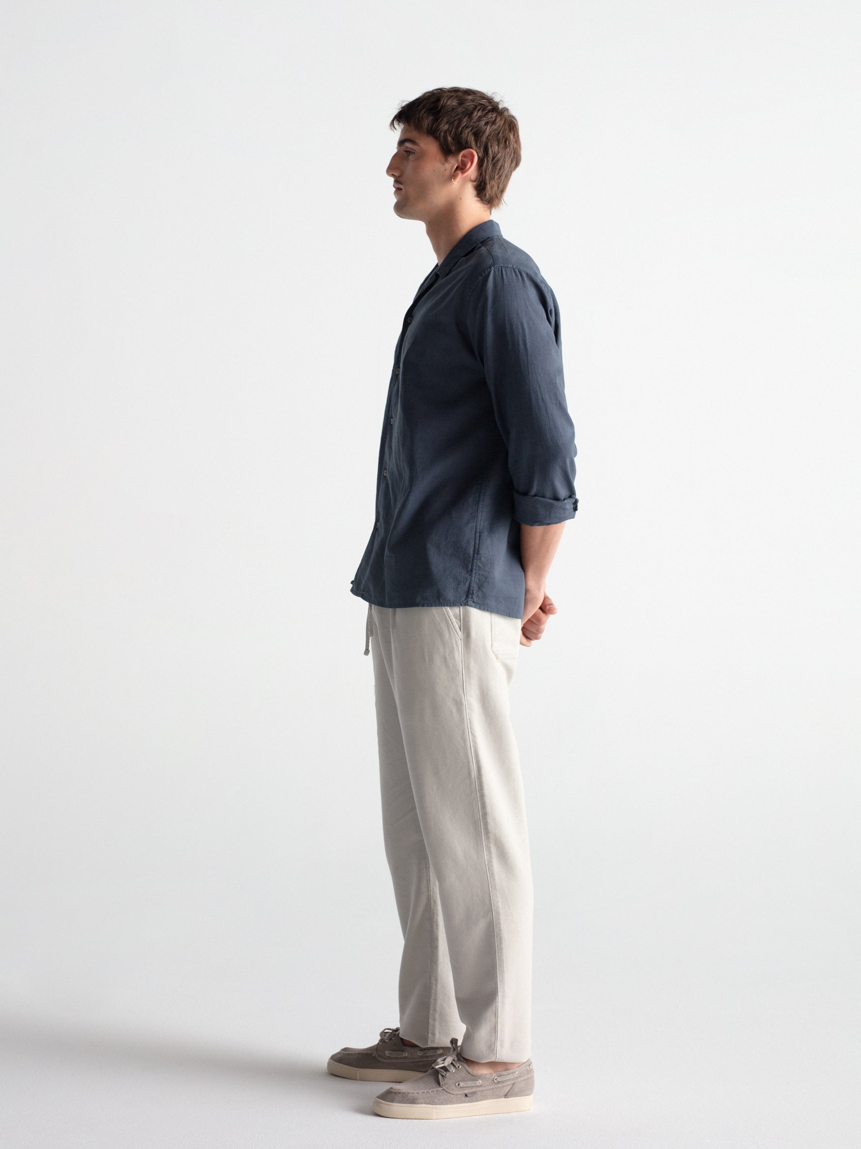 Pantalón lino recto