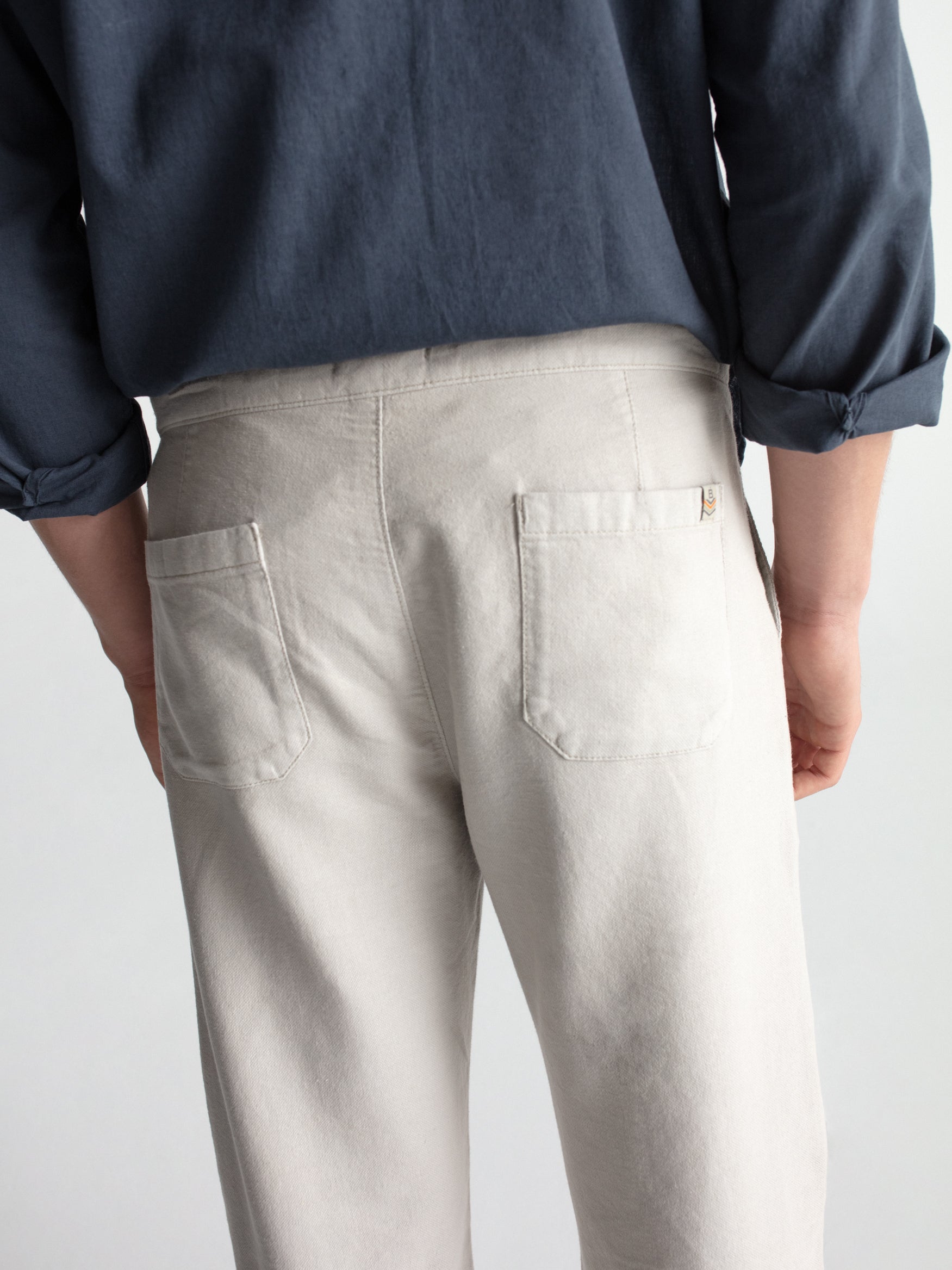 Pantalón lino recto