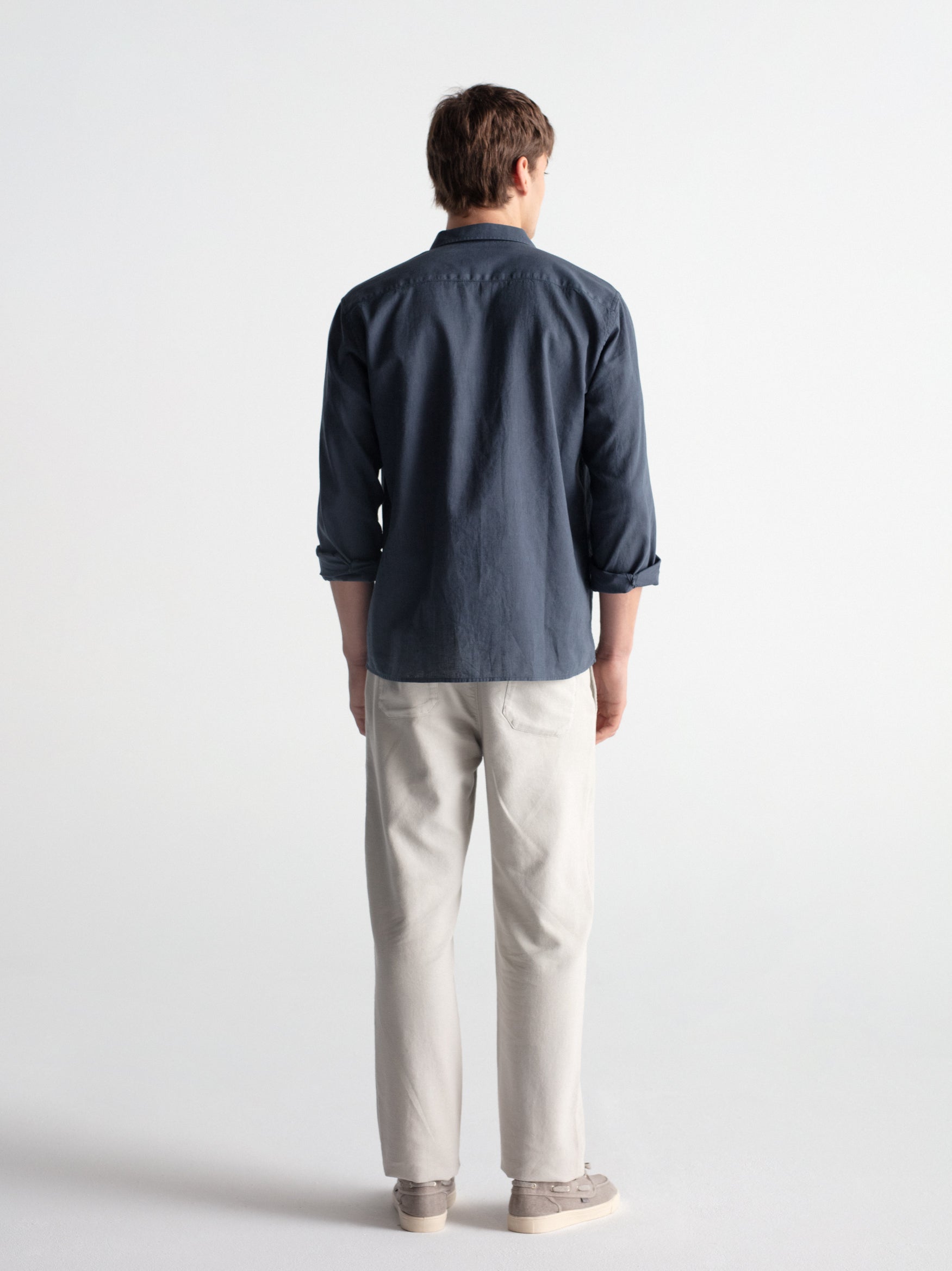Pantalón lino recto