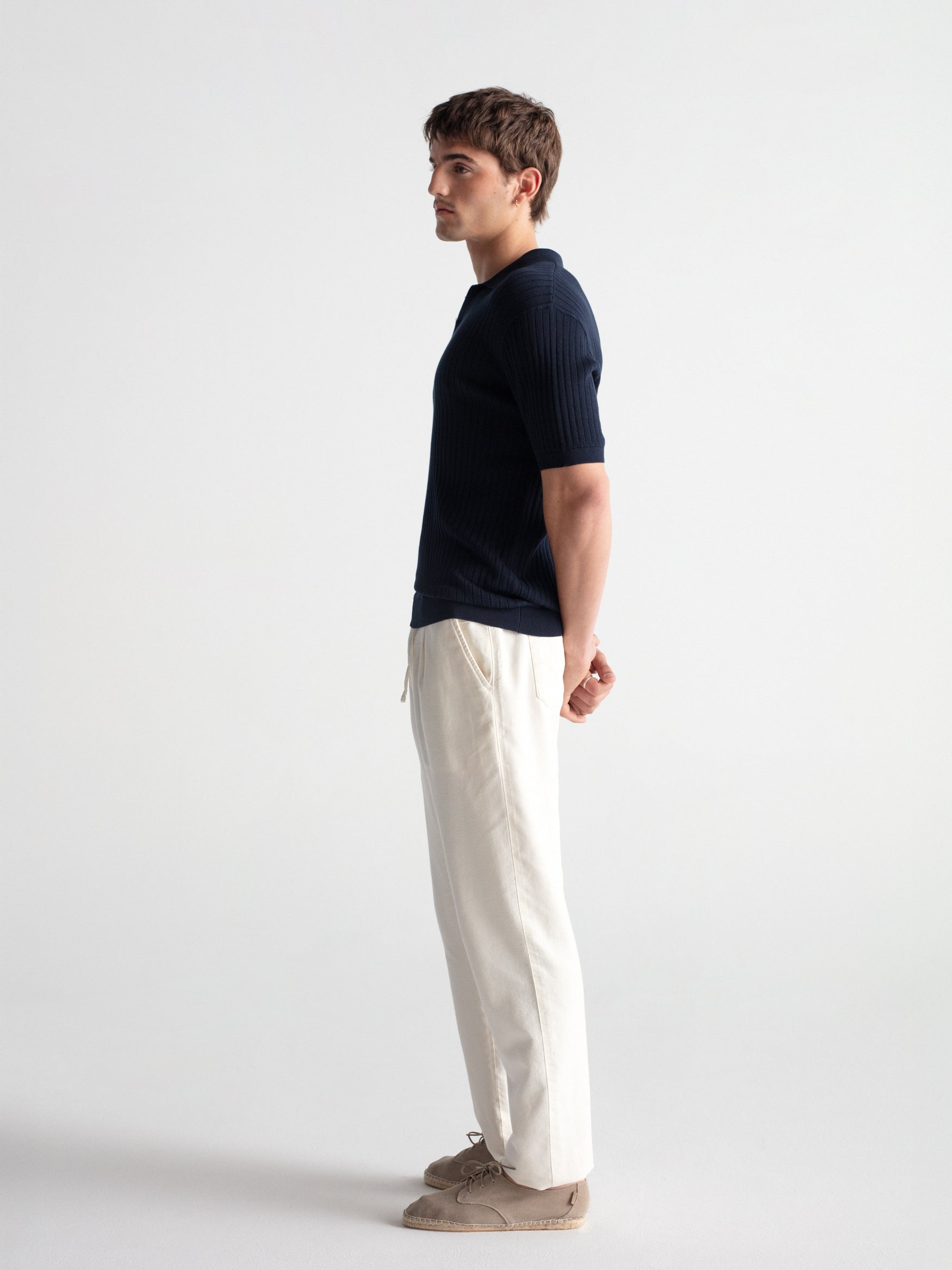 Pantalón lino recto