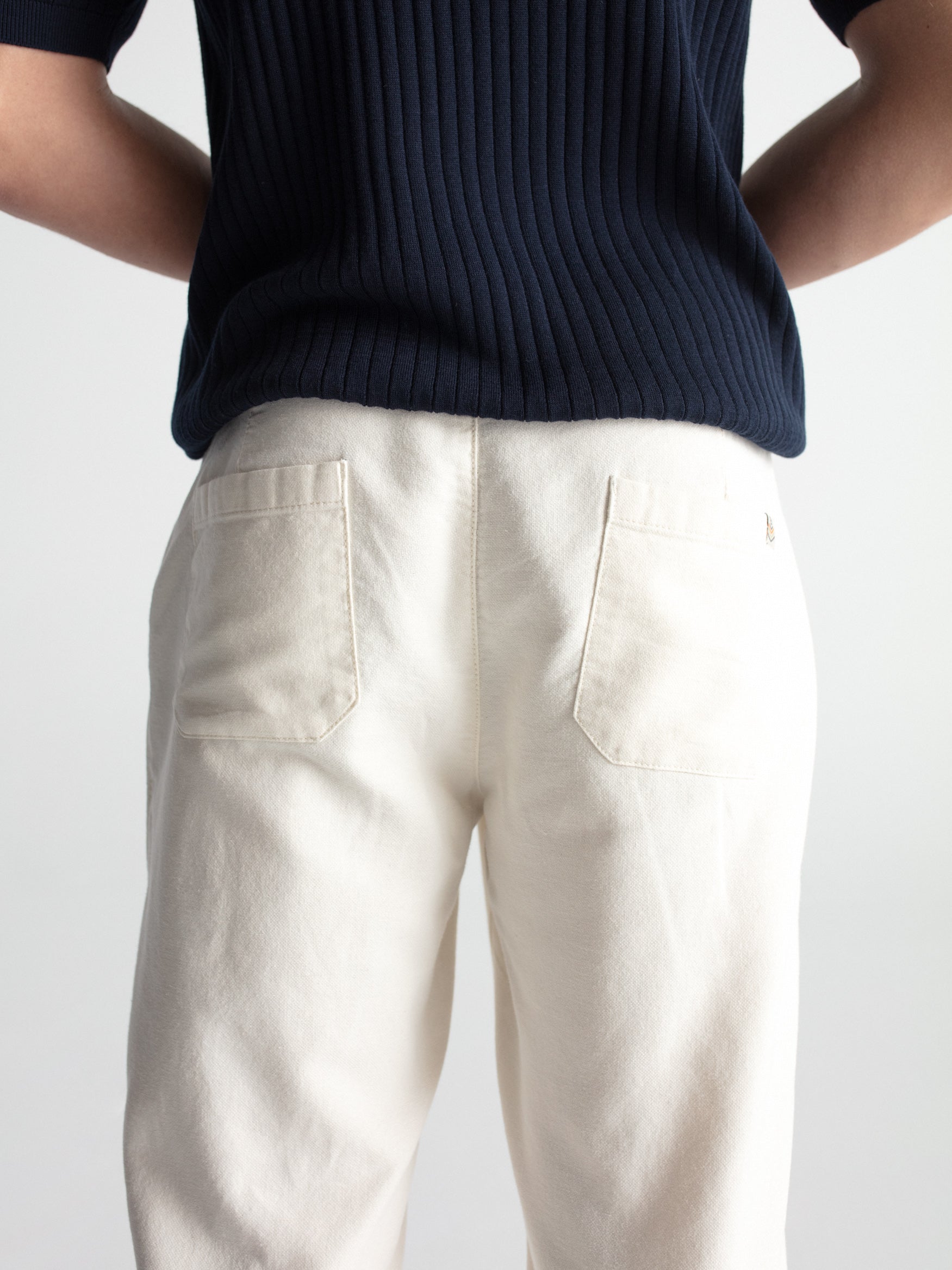 Pantalón lino recto