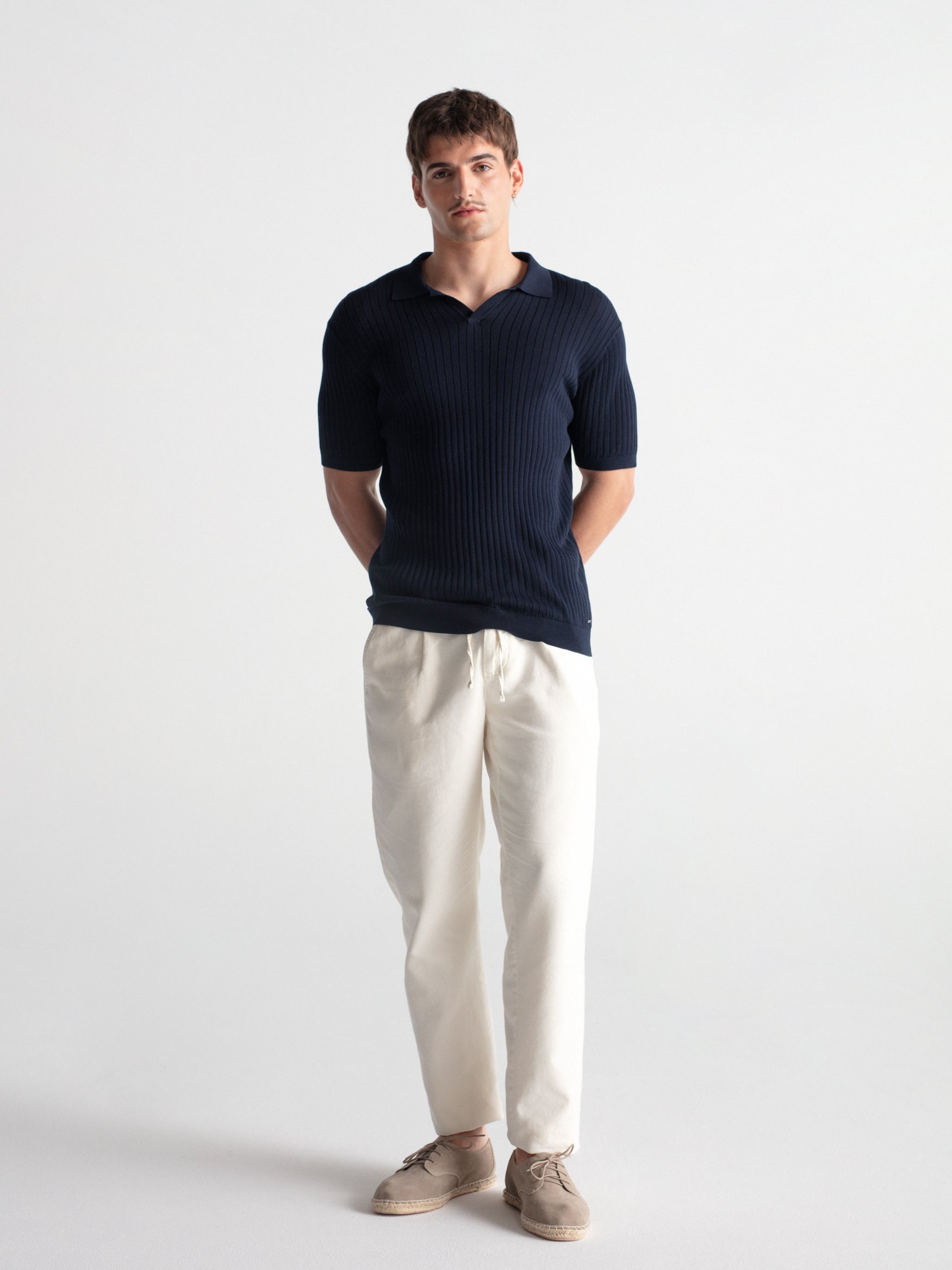 Pantalón lino recto