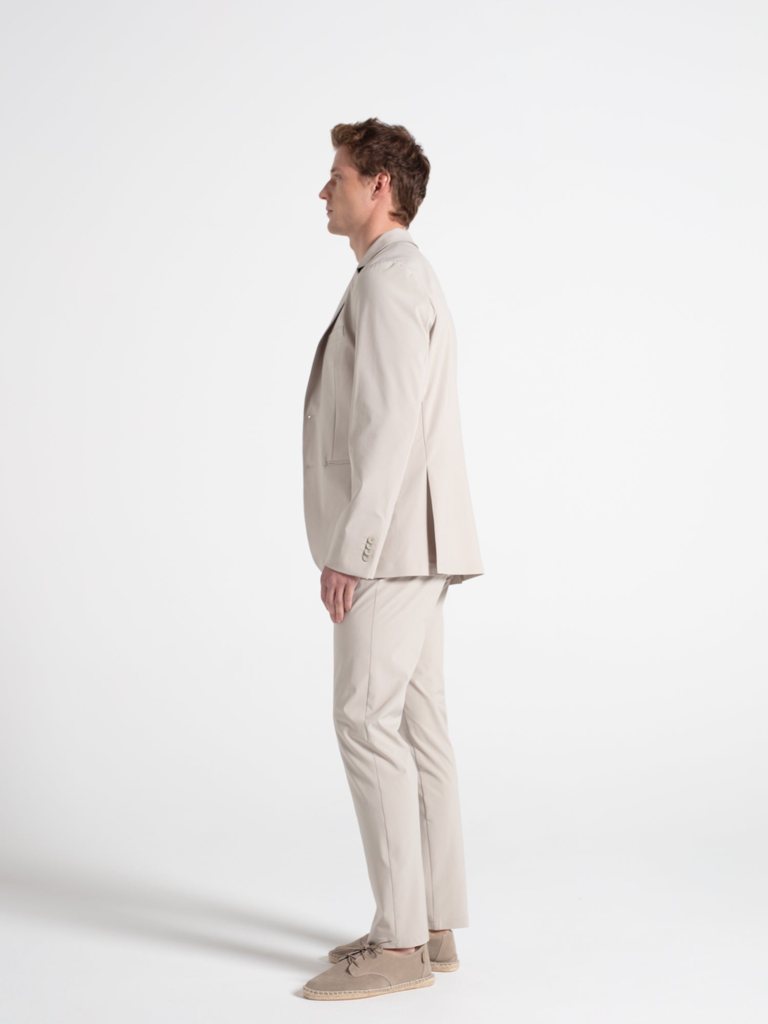Pantalón técnico tejido cuadrillé pinzas