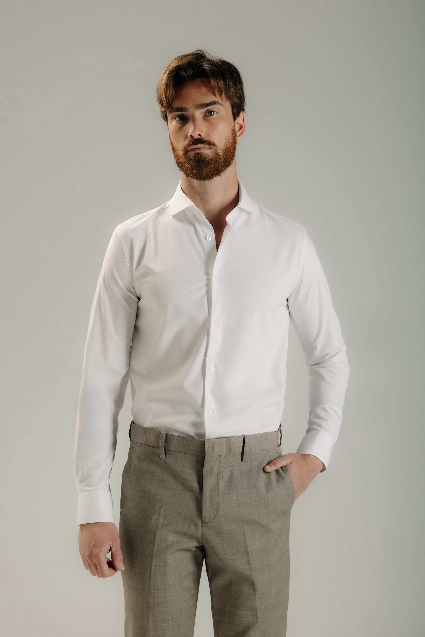Camisa vestir slim fit estructura