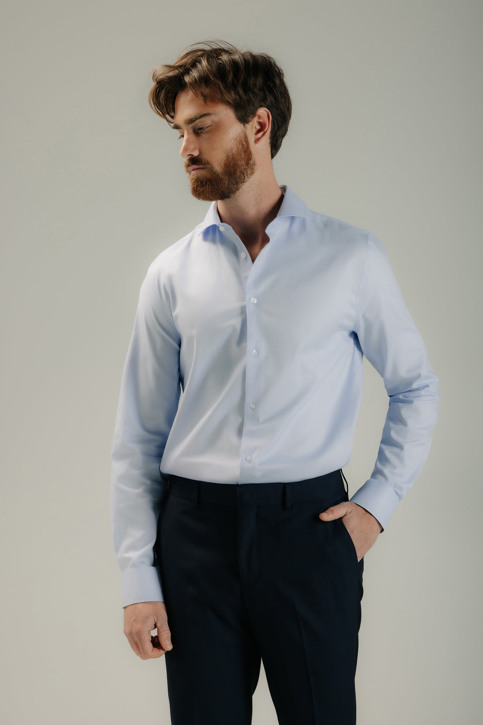 Camisa vestir slim fit estructura