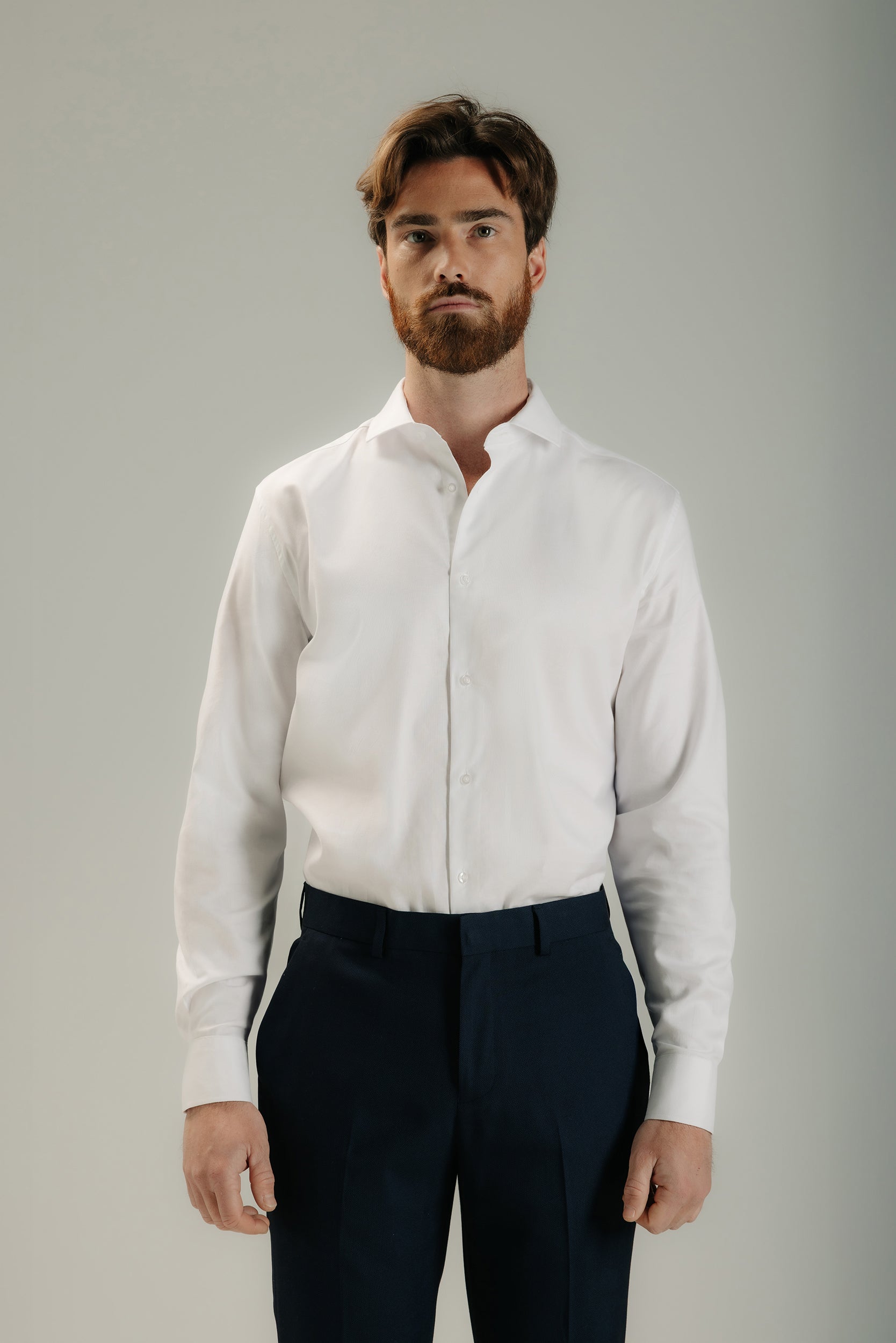 Camisa vestir 100% algodón estructura