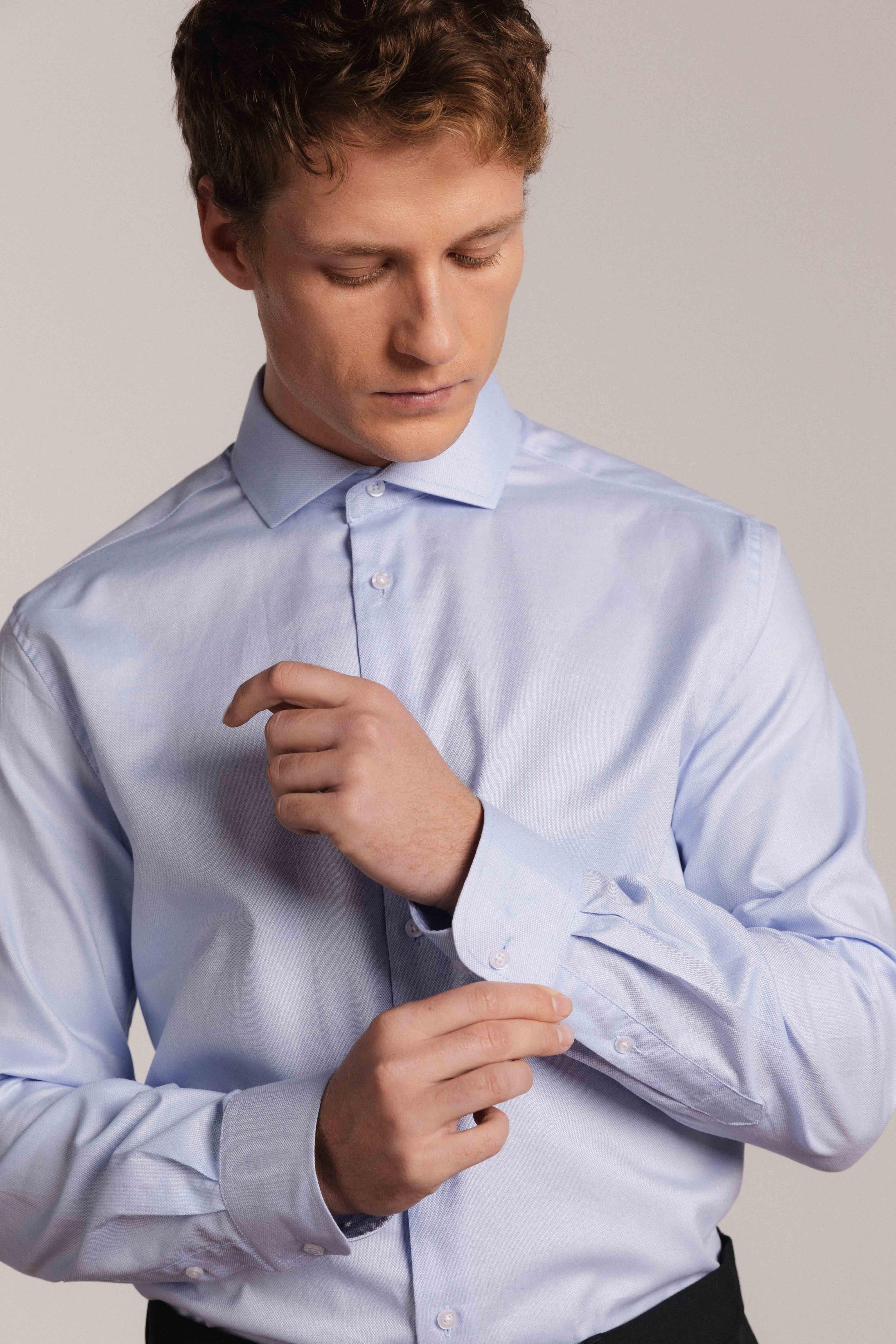 Camisa vestir 100% algodón estructura