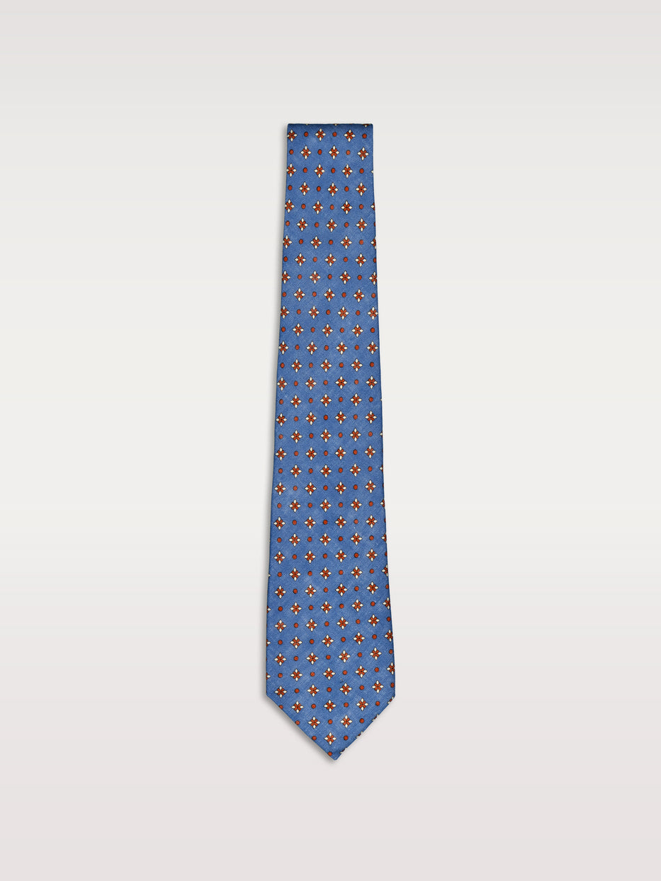 Corbata 100% lino estampada
