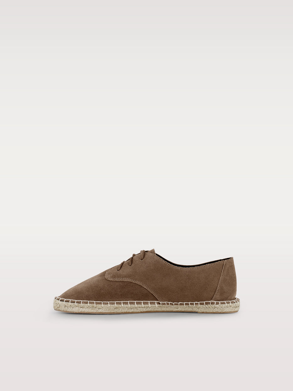 Alpargata piel cordones