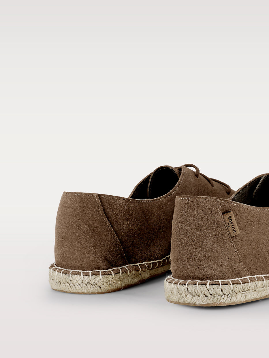 Alpargata piel cordones