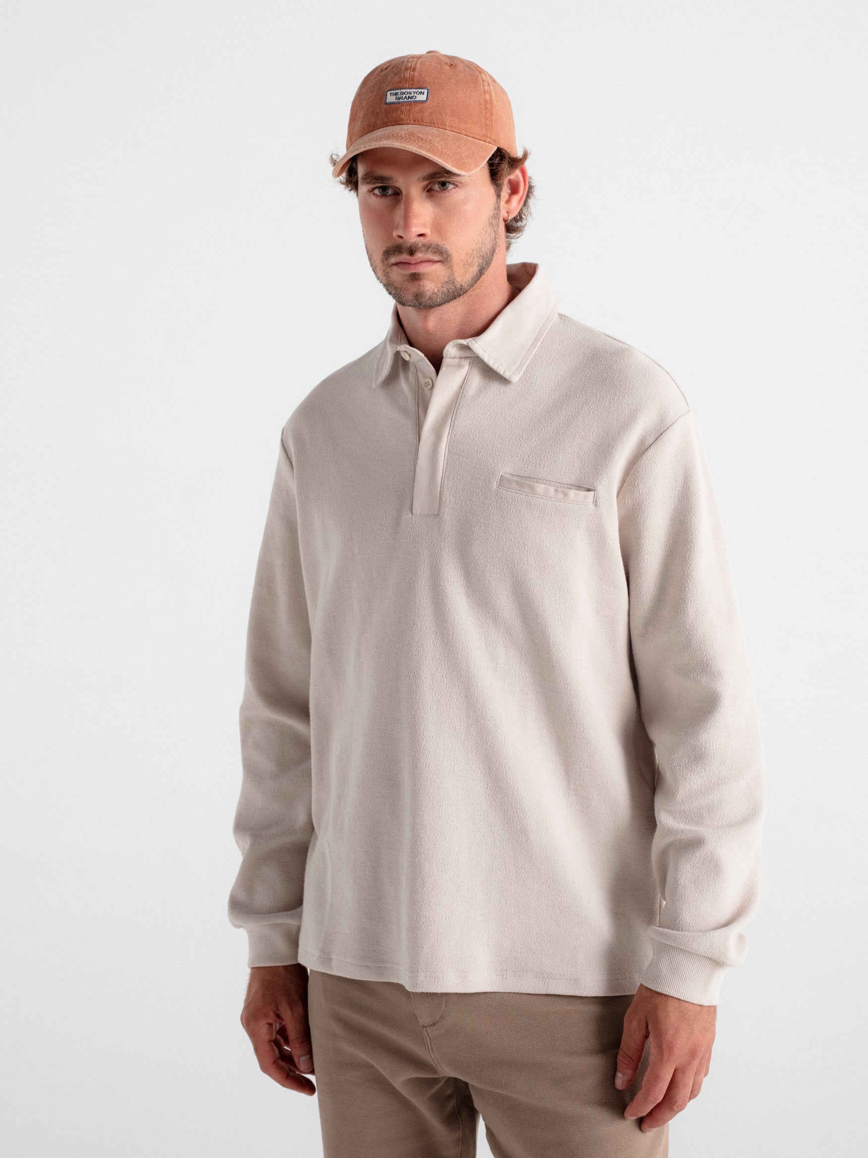 Polo manga larga estructura