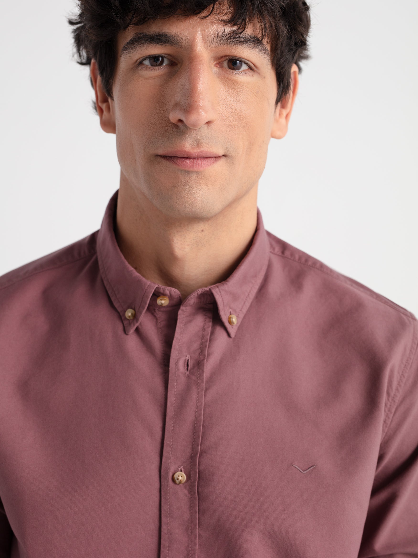 Camisa slim fit oxford algodón