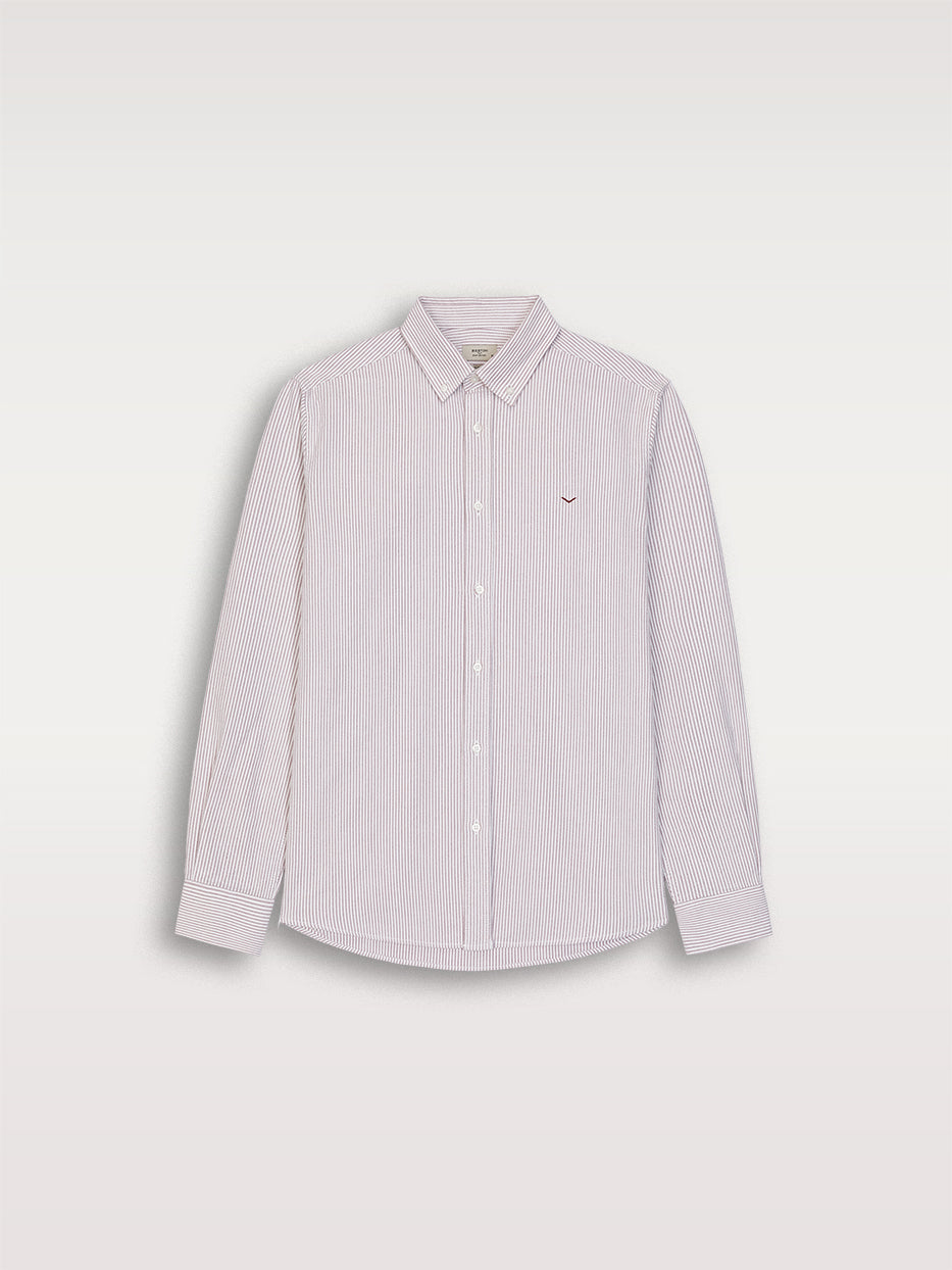 Camisa regular oxford rayas